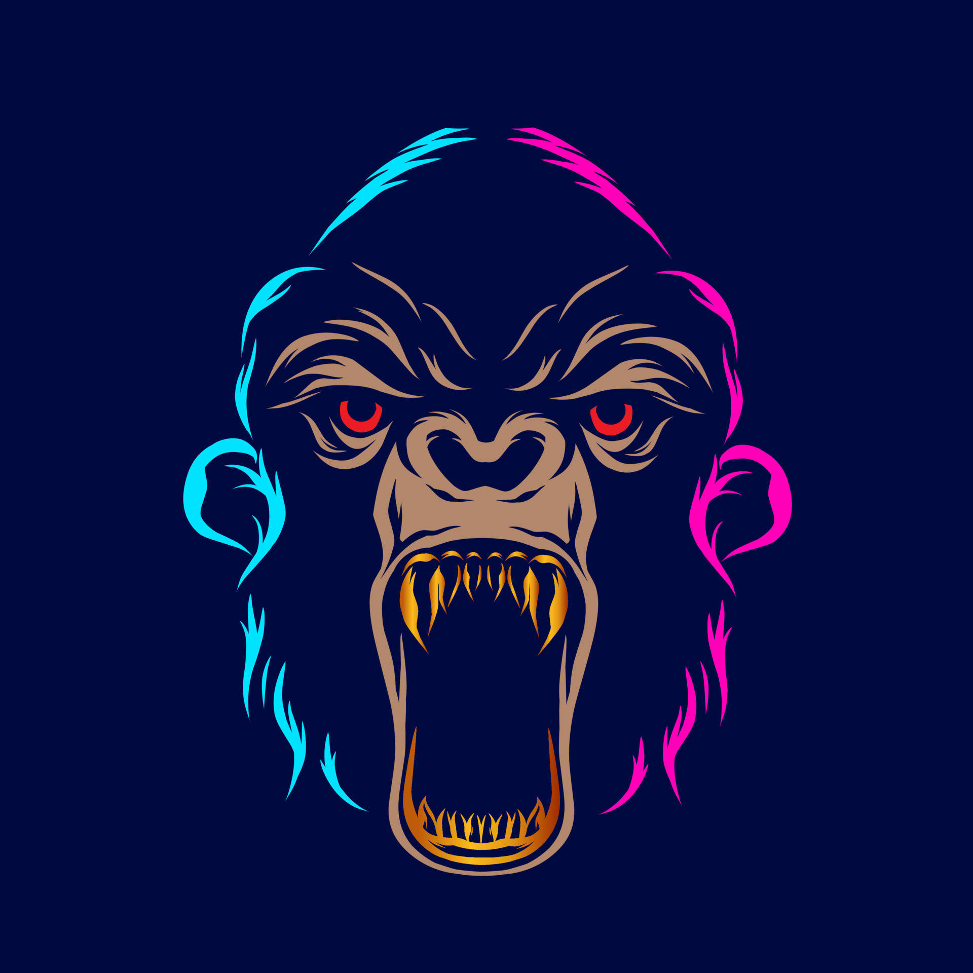 Vibrant Cool Gorilla