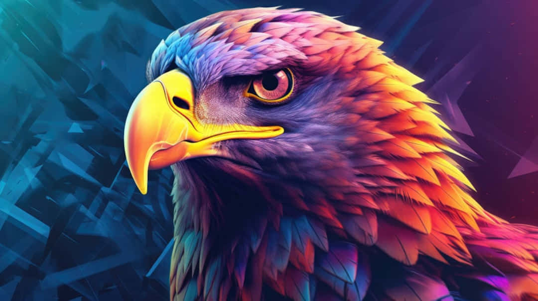 Vibrant Digital Art Philippine Eagle Background
