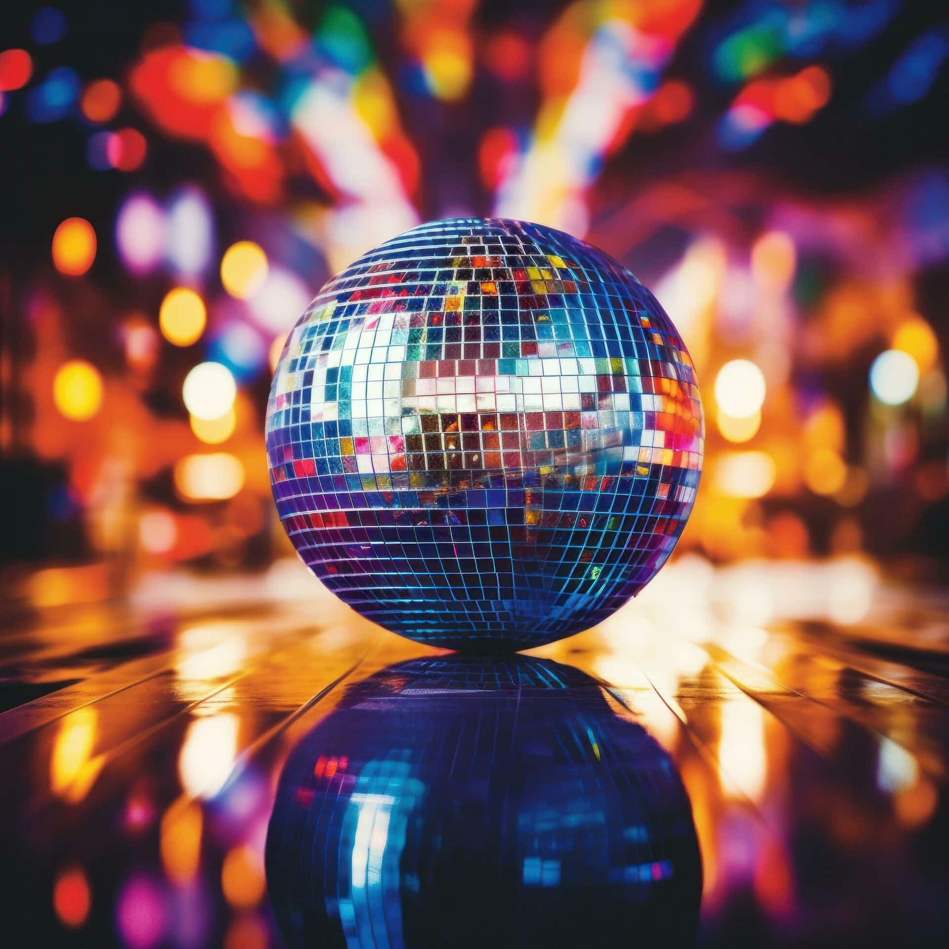 Vibrant Disco Ball Celebration Background