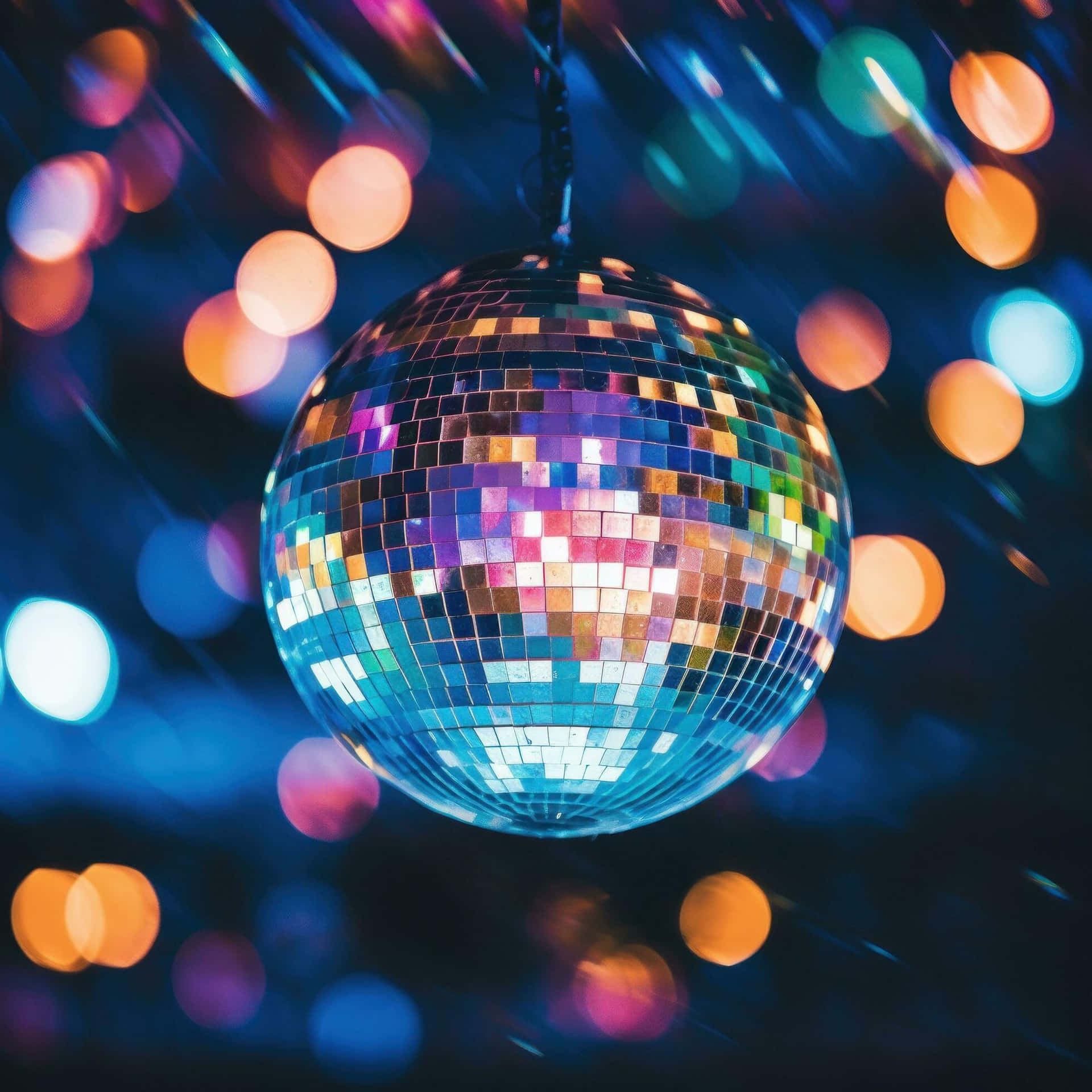 Vibrant Disco Ball Lights Background