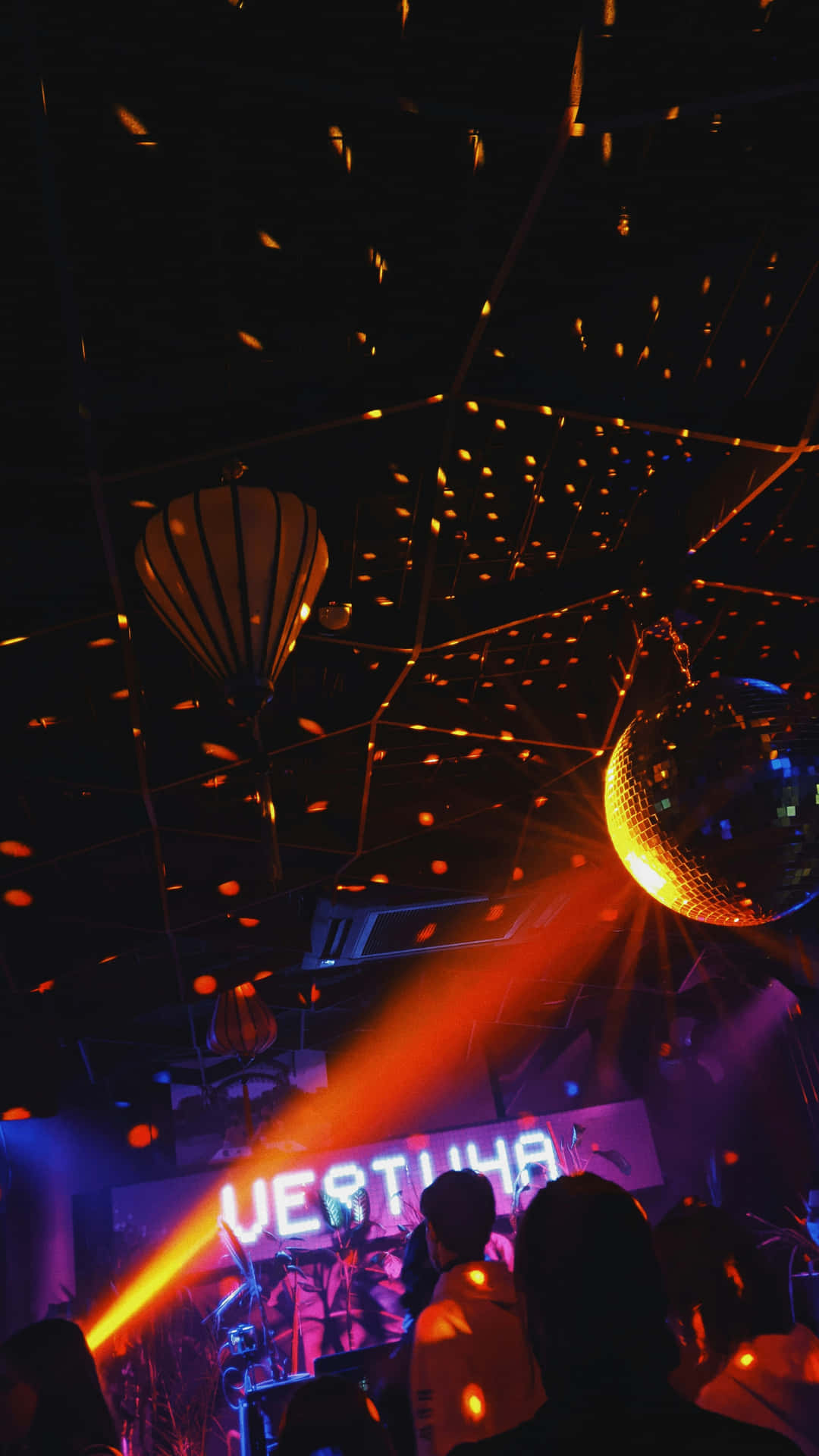 Vibrant Disco Night Scene Background