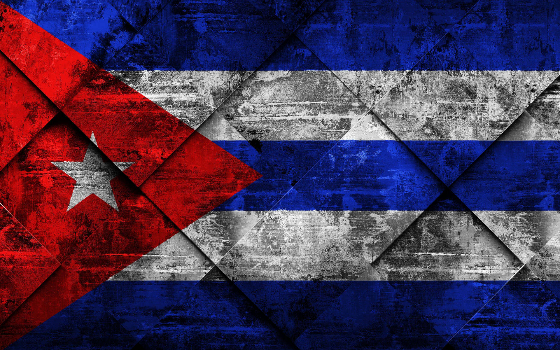 Vibrant Display Of Cuban National Pride Background