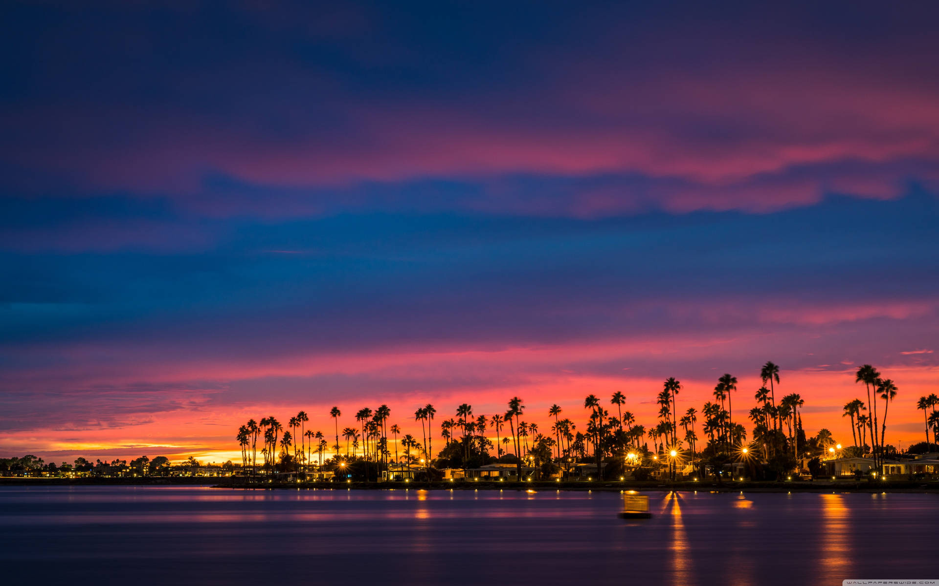 Vibrant Dusk Over San Diego