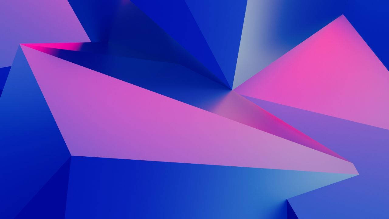 Vibrant Edgy Triangle Art In Pink And Blue Background
