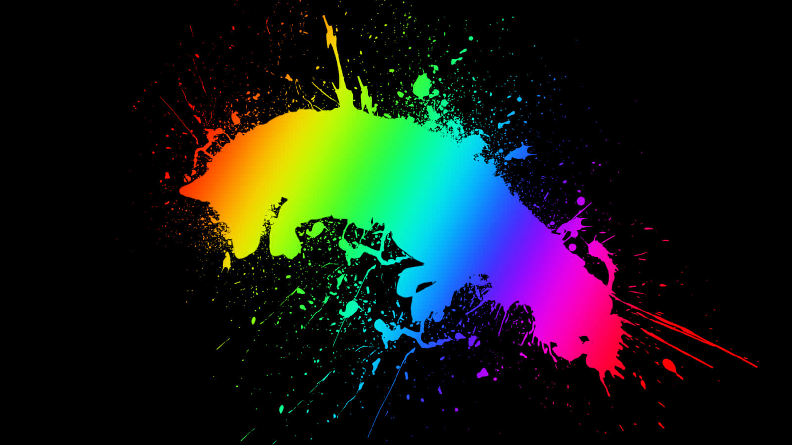 Vibrant Explosion Of Colors - Tricolor Paint Splash Art Background