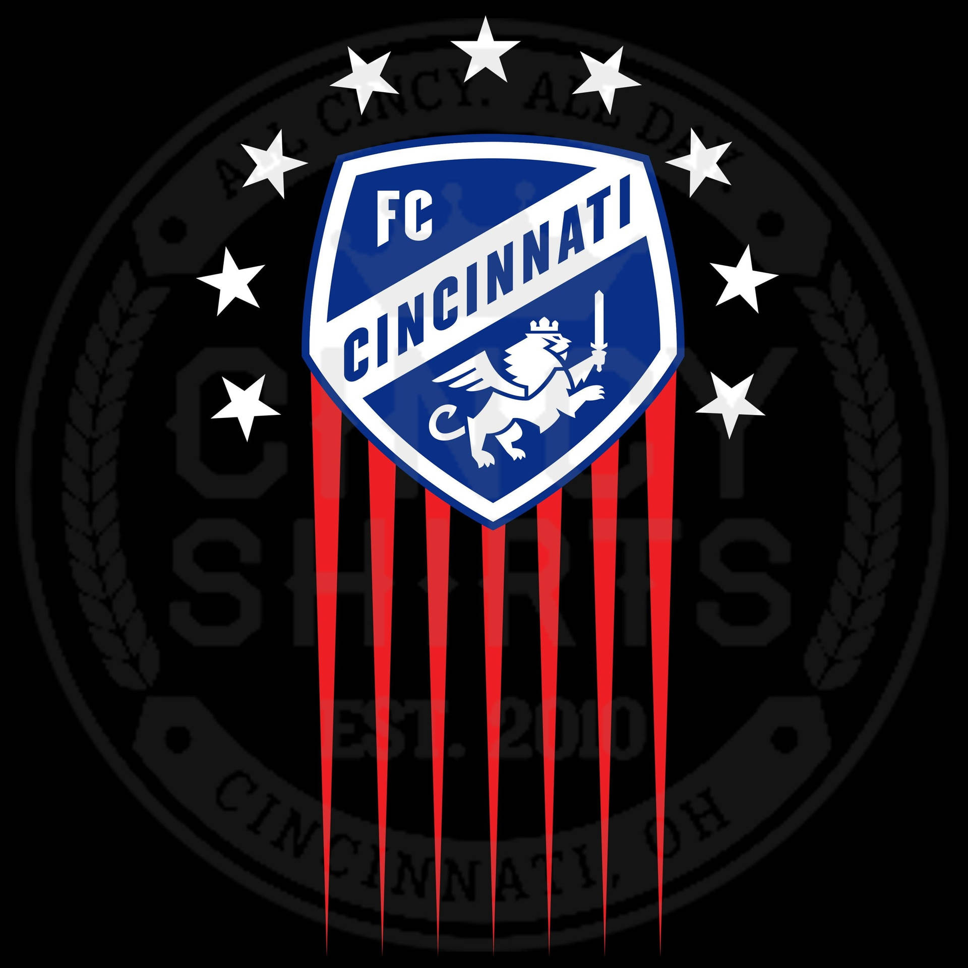 Vibrant Fc Cincinnati Official Shield Background