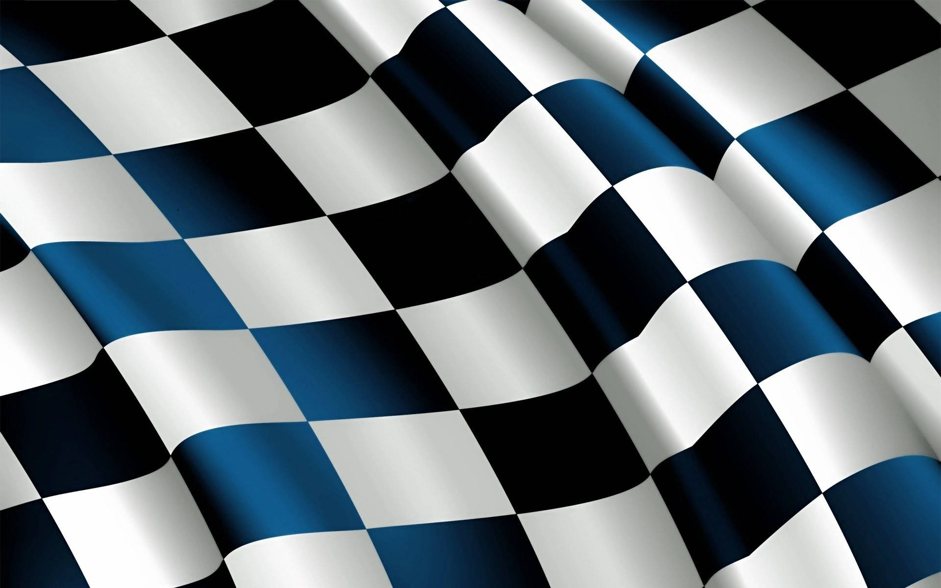 Vibrant Finish Line - Checkered Flag With Blue Accent