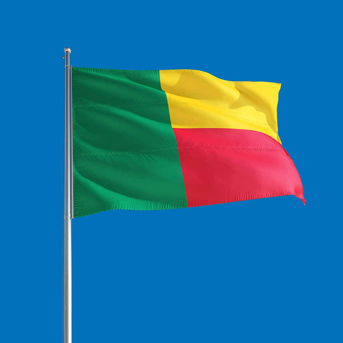 Vibrant Flag Of Benin Background