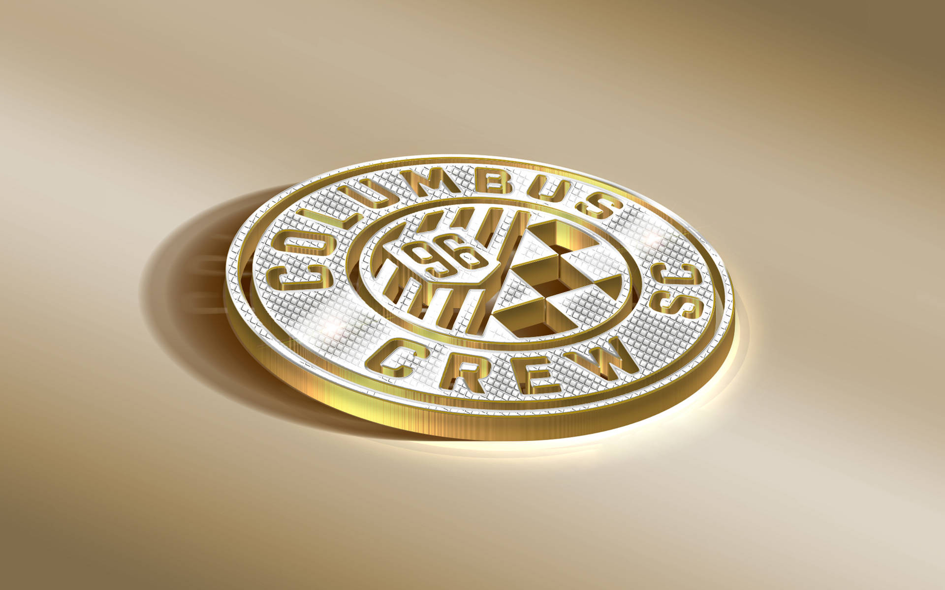 Vibrant Gold And White Logo Of Columbus Crew