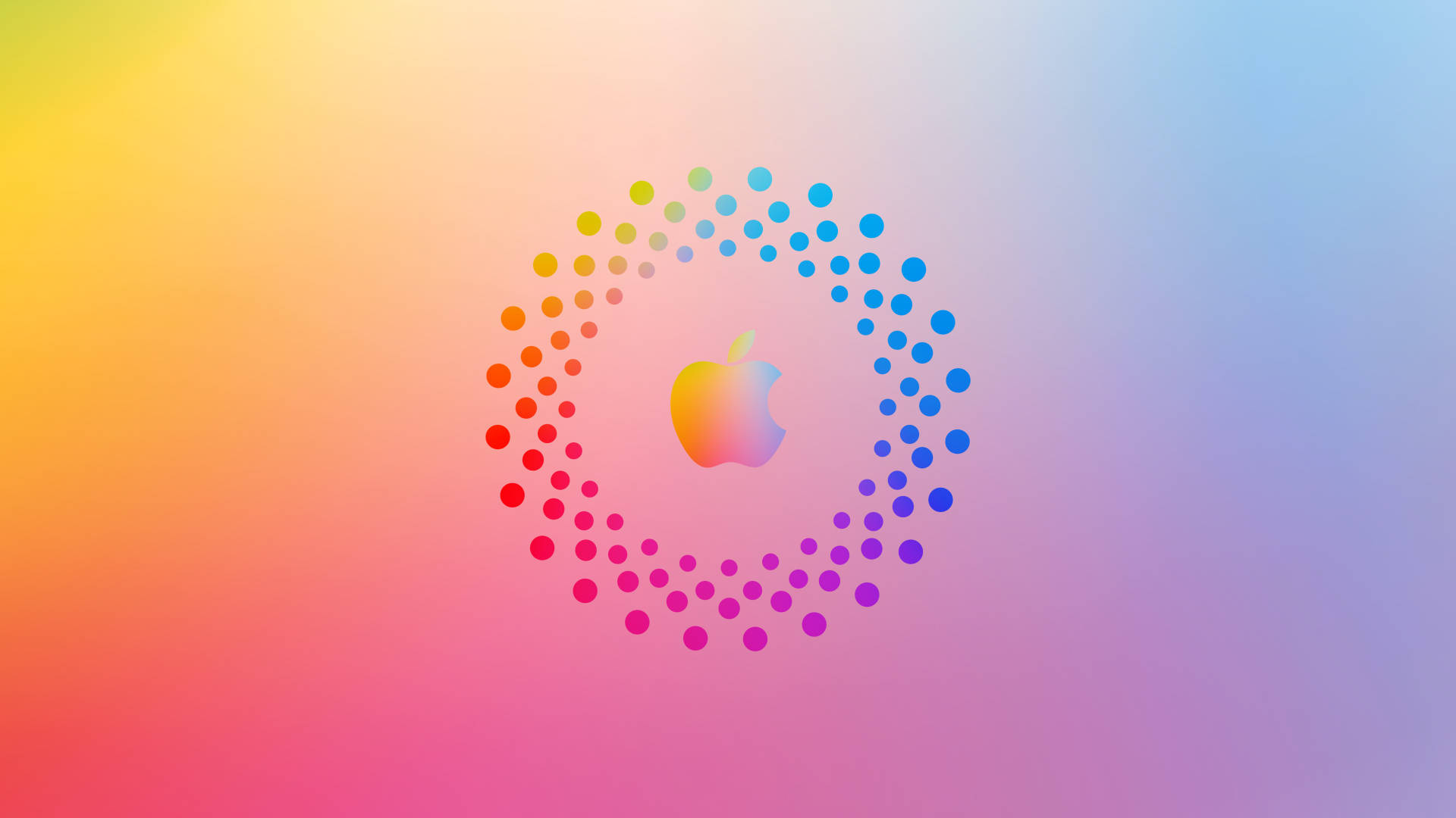 Vibrant Gradient Apple Logo