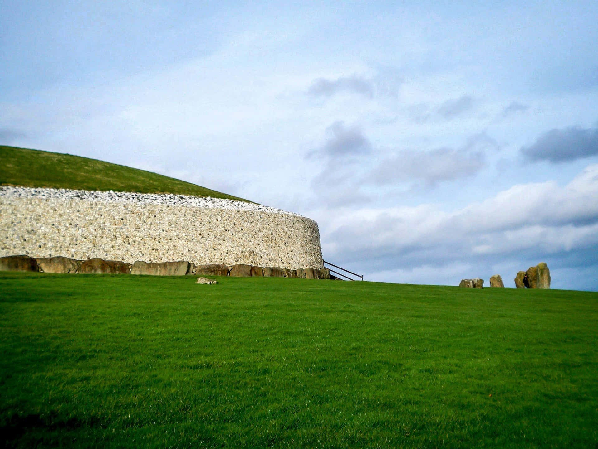 Vibrant Grass Of Newgrange In Ireland Background