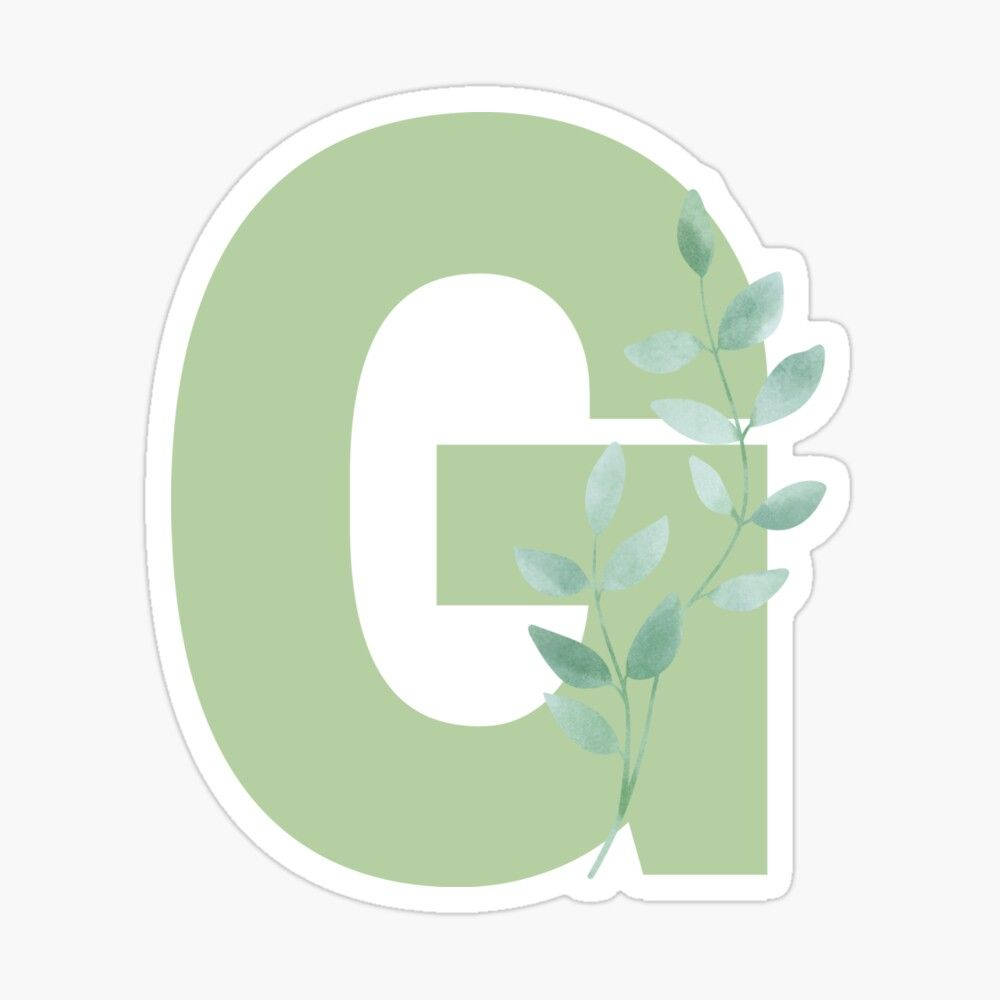 Vibrant Green Letter G Background