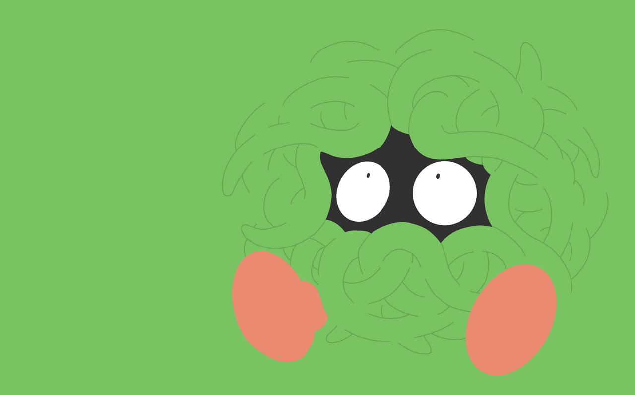 Vibrant Green Tangela Background