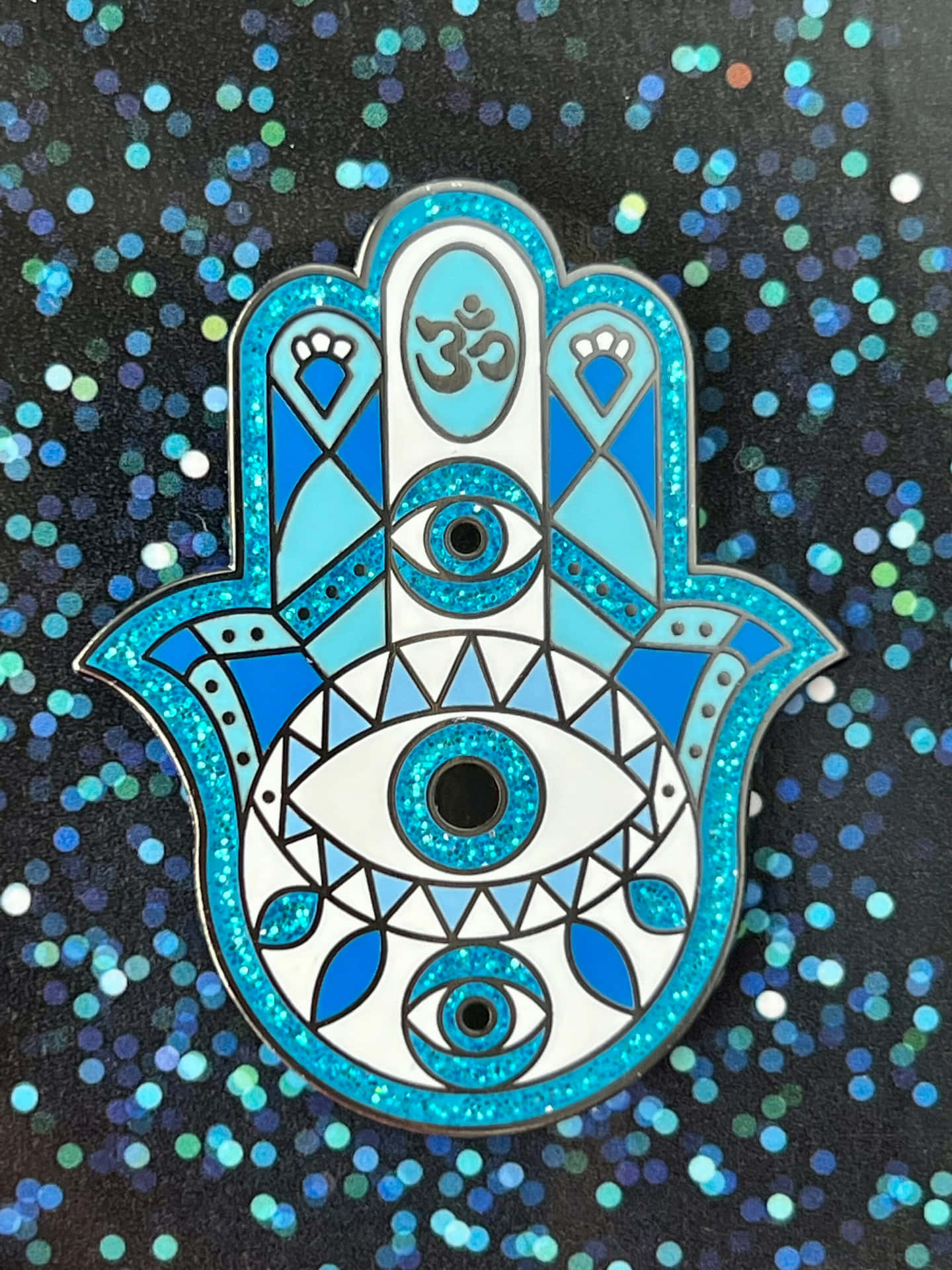 Vibrant Hamsa Hand Artwork Background