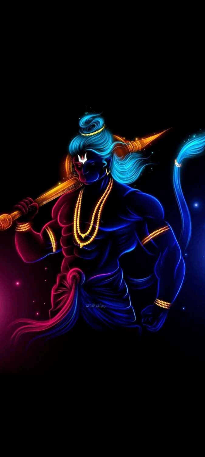 Vibrant Hanuman Artwork Background