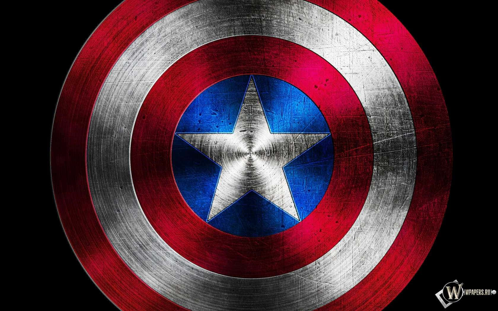 Vibrant Hd Image Of Captain America's Shield Background