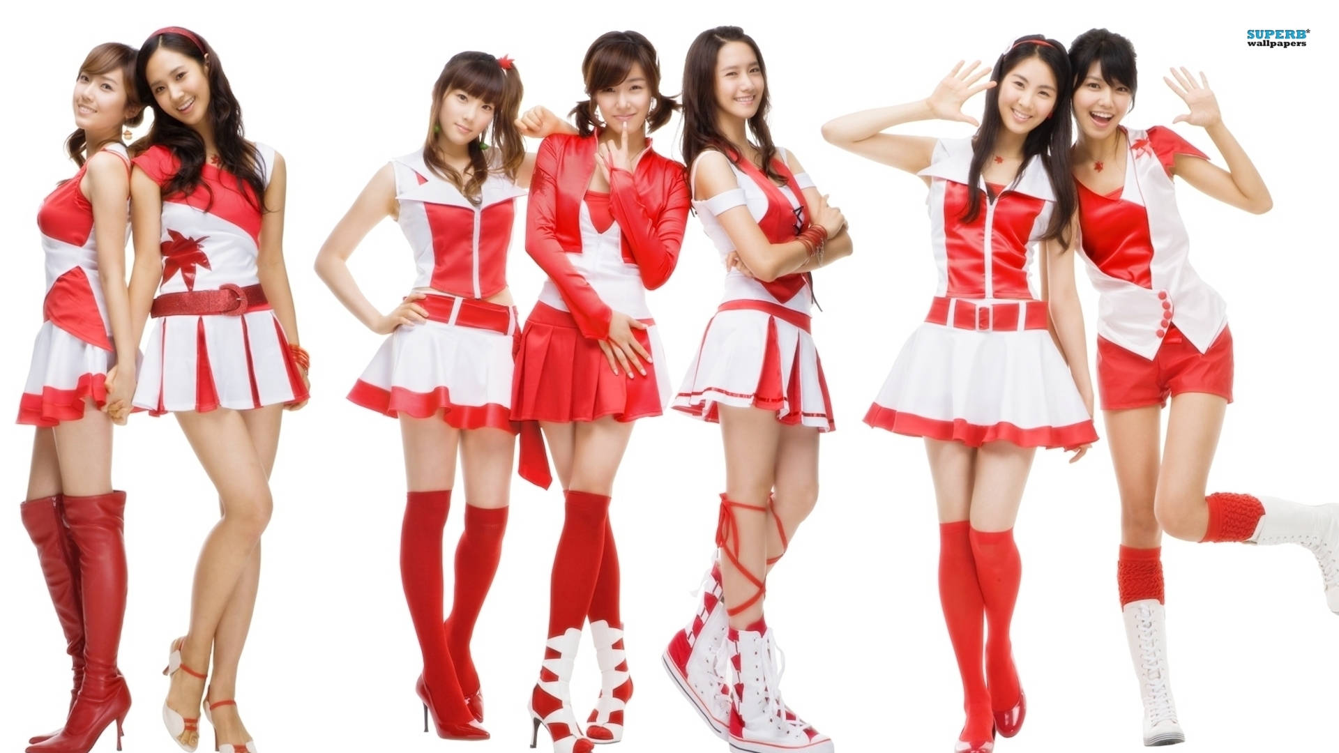 Vibrant Hd Image Of Girls' Generation As Nexon Ambassadors Background