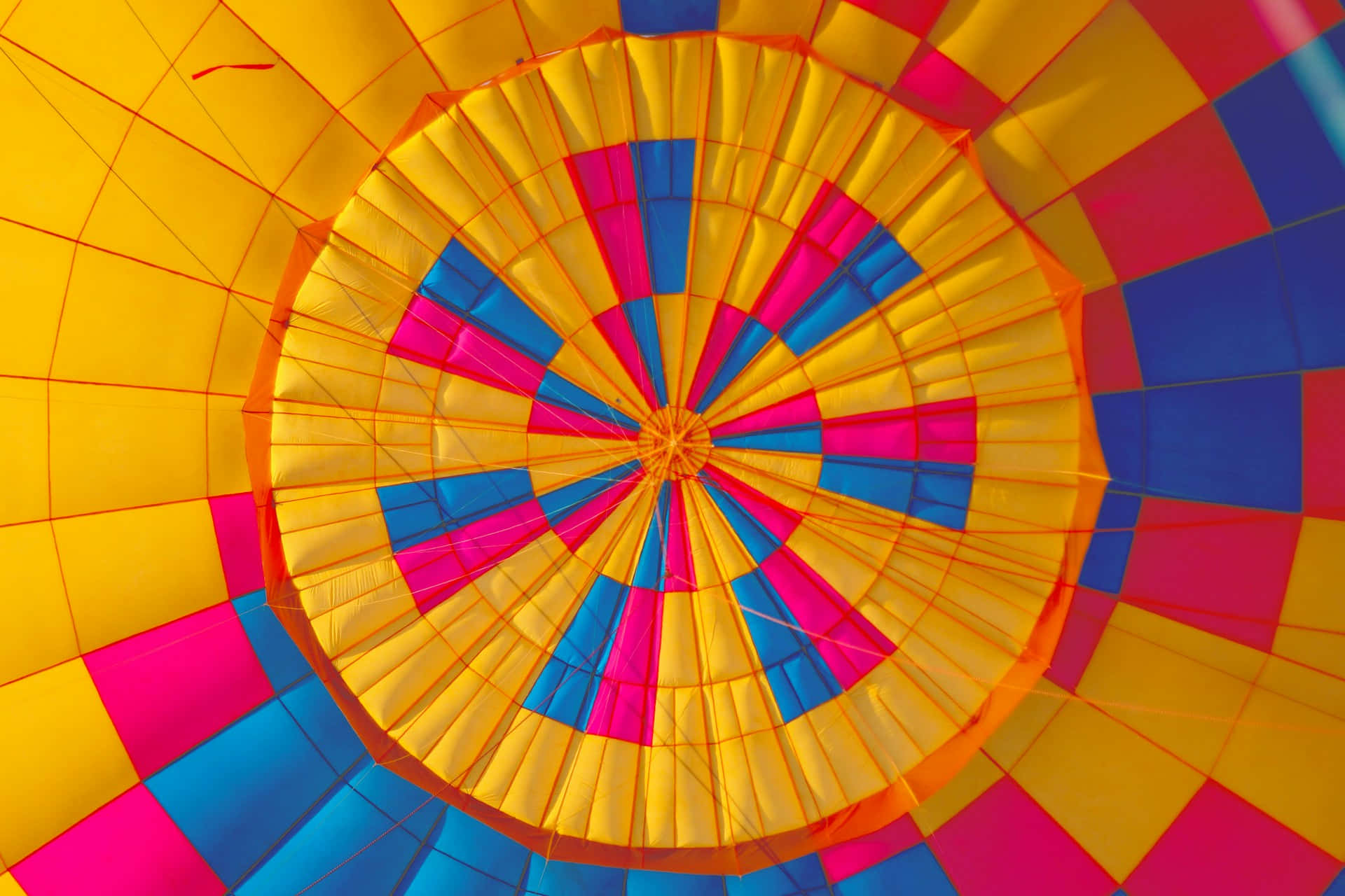 Vibrant Hot Air Balloon Canopy Background