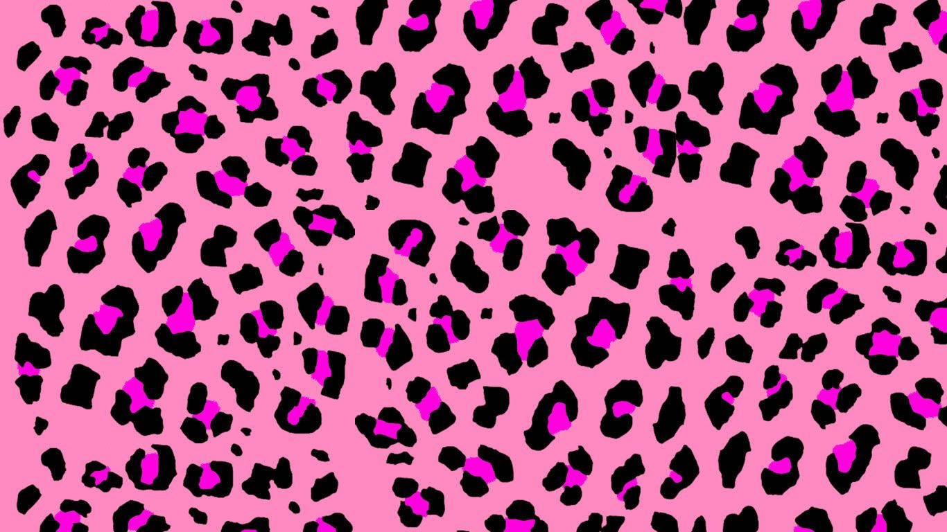 Vibrant Hot Pink Cheetah Print Pattern Background