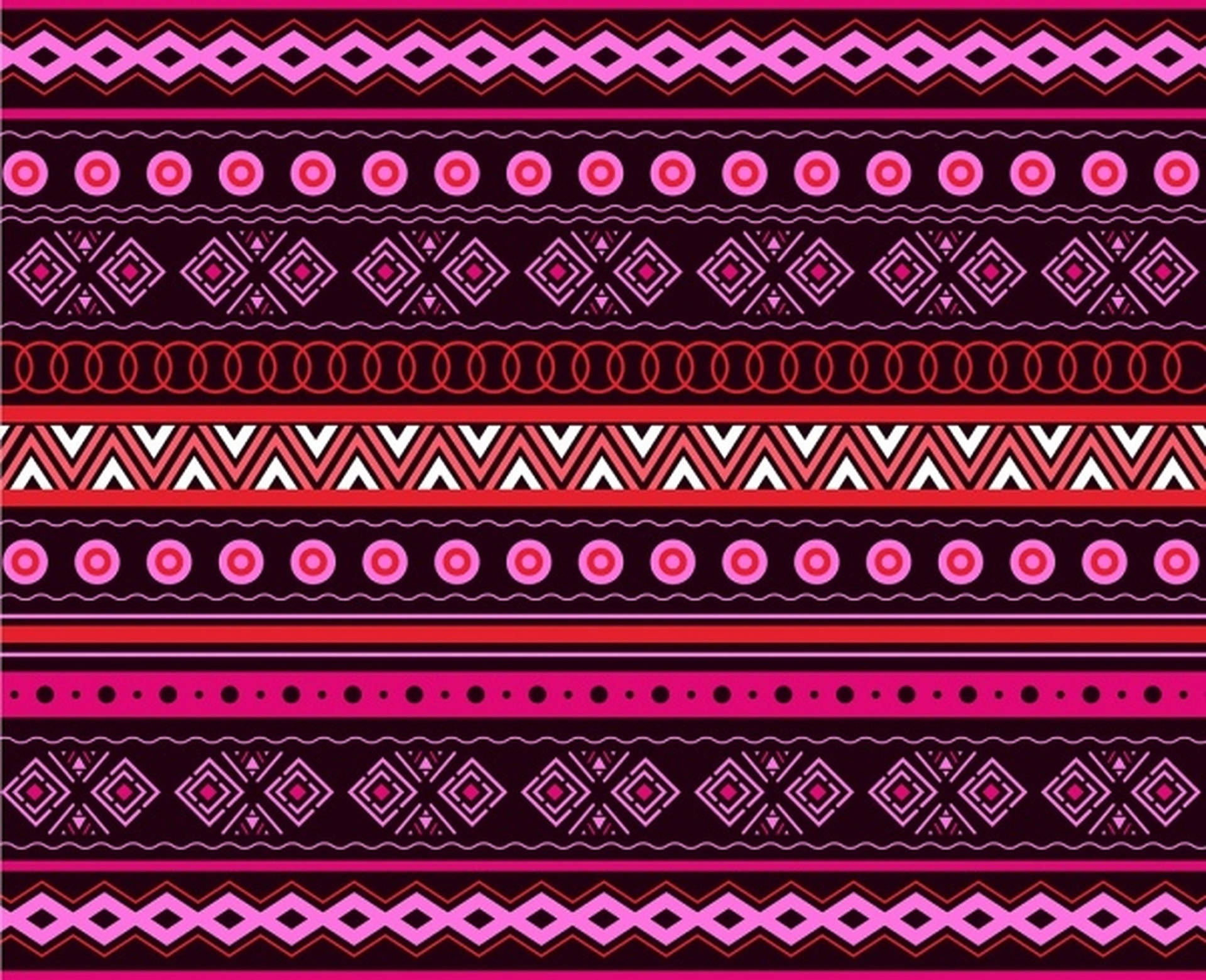 Vibrant Hot Pink Tribal Pattern Background