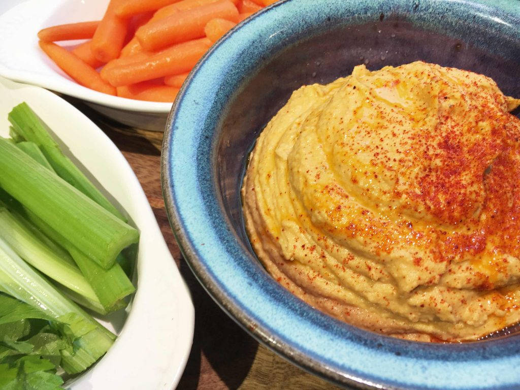 Vibrant Hummus Bowl With Fresh Veggies