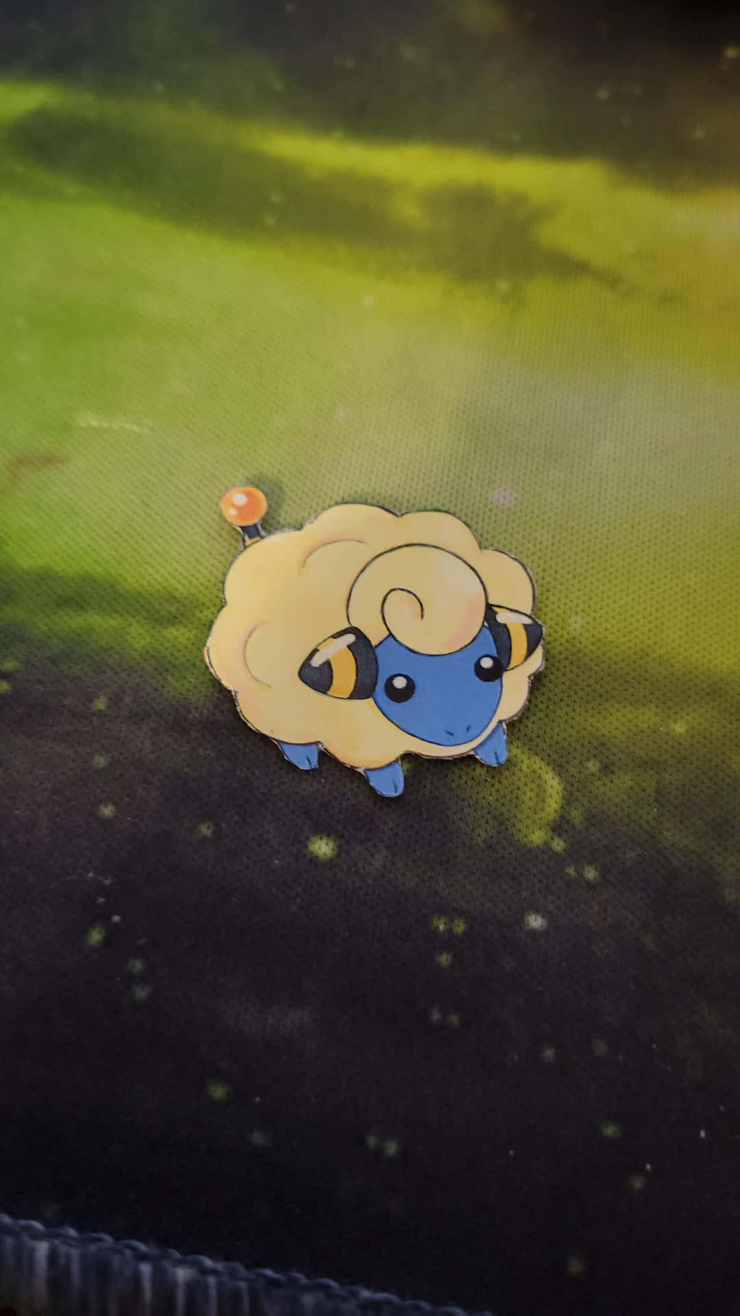 Vibrant Illustration Of A Bright-eyed Mareep Pokemon