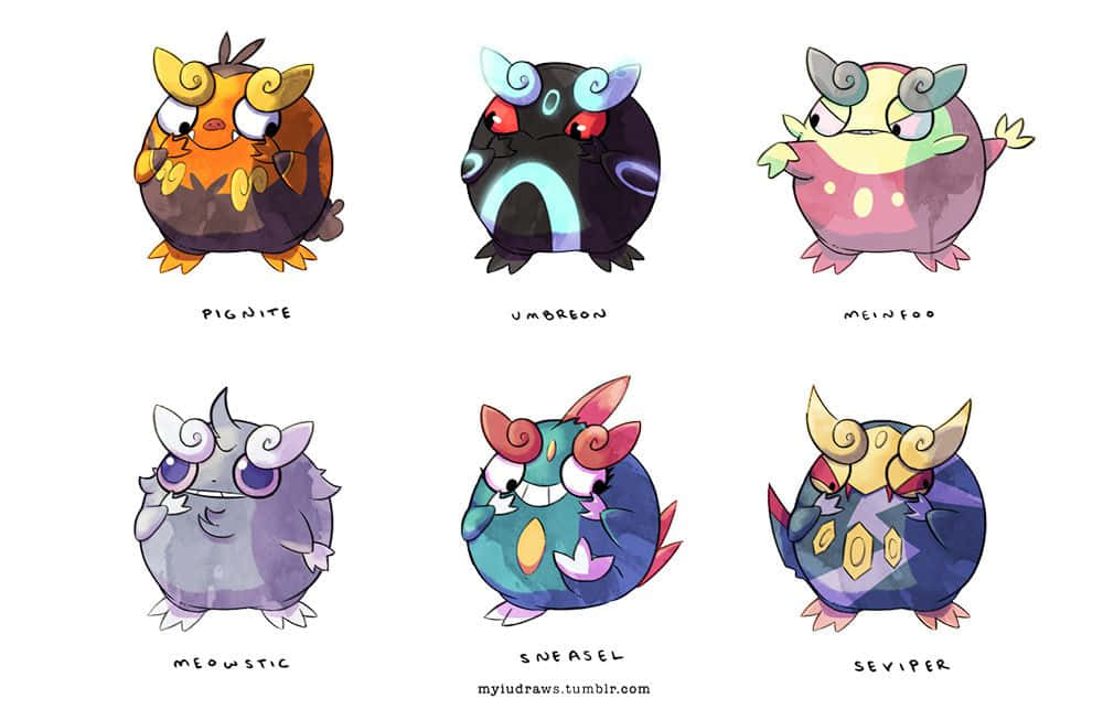 Vibrant Illustration Of A Playful Darumaka Pokemon Background