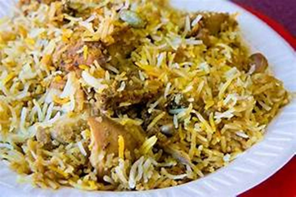 Vibrant Indian Chicken Biryani Background