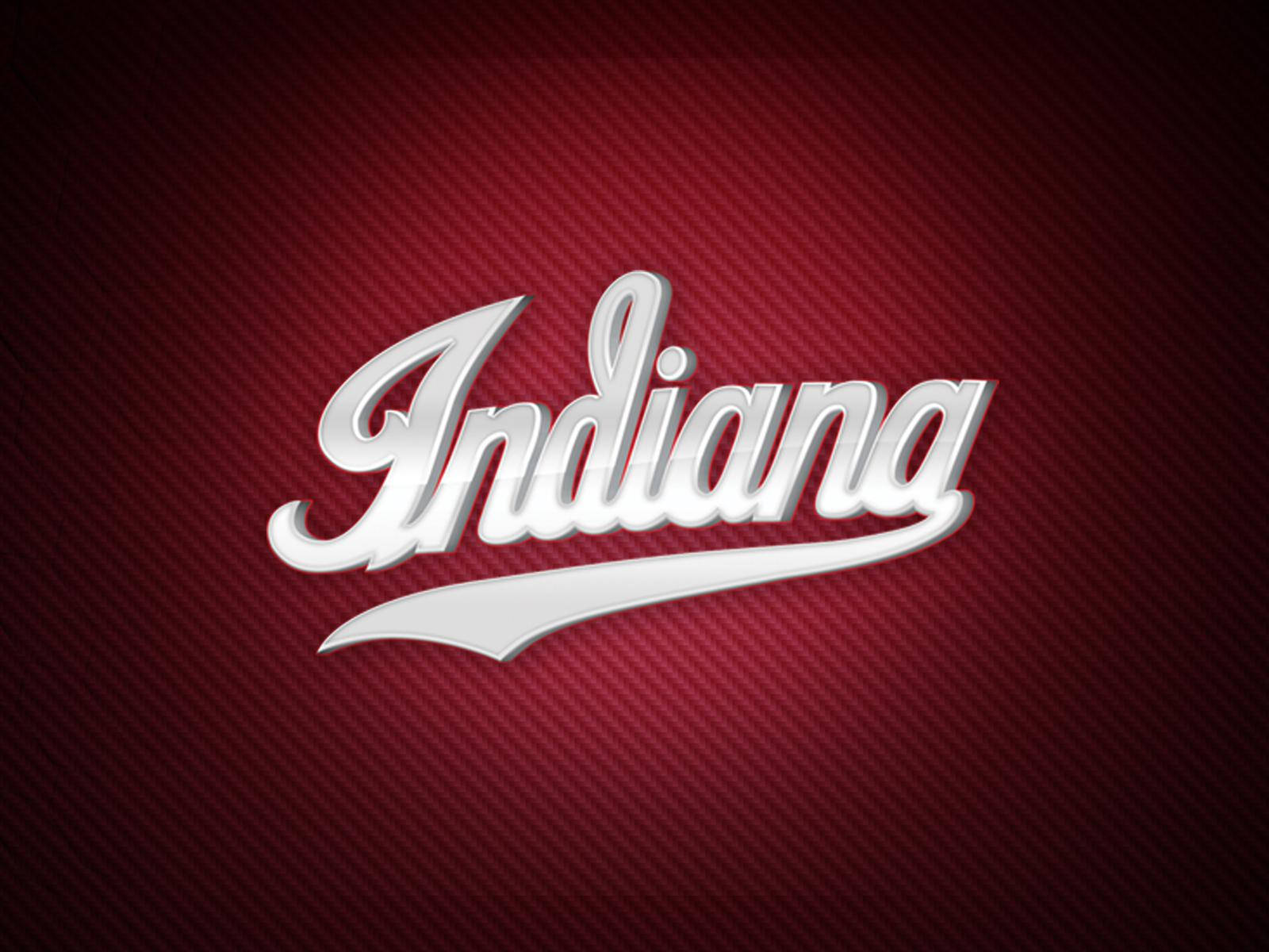 Vibrant Indiana Script On A Red Background