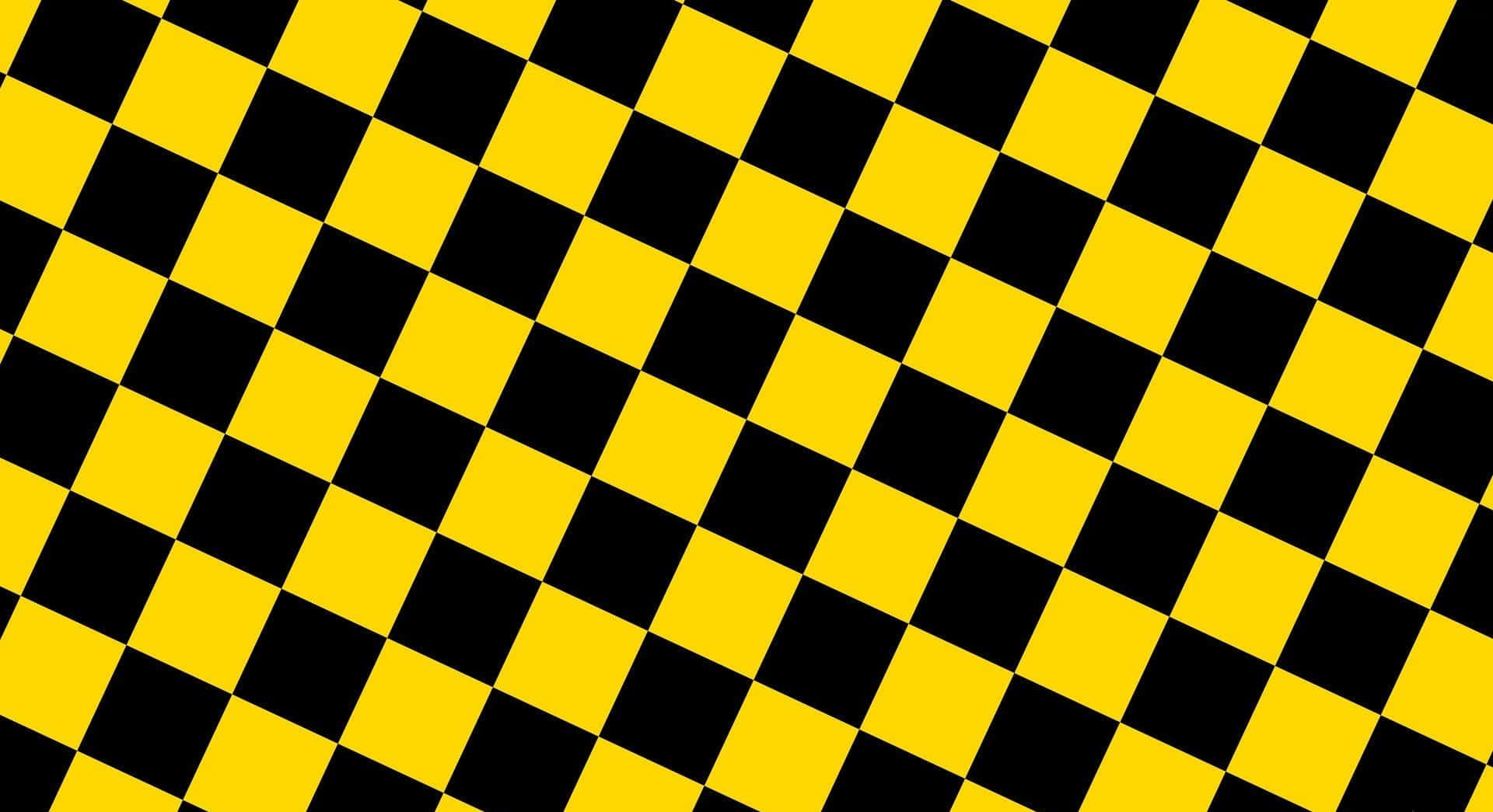 Vibrant Intersection Of Black And Yellow Background