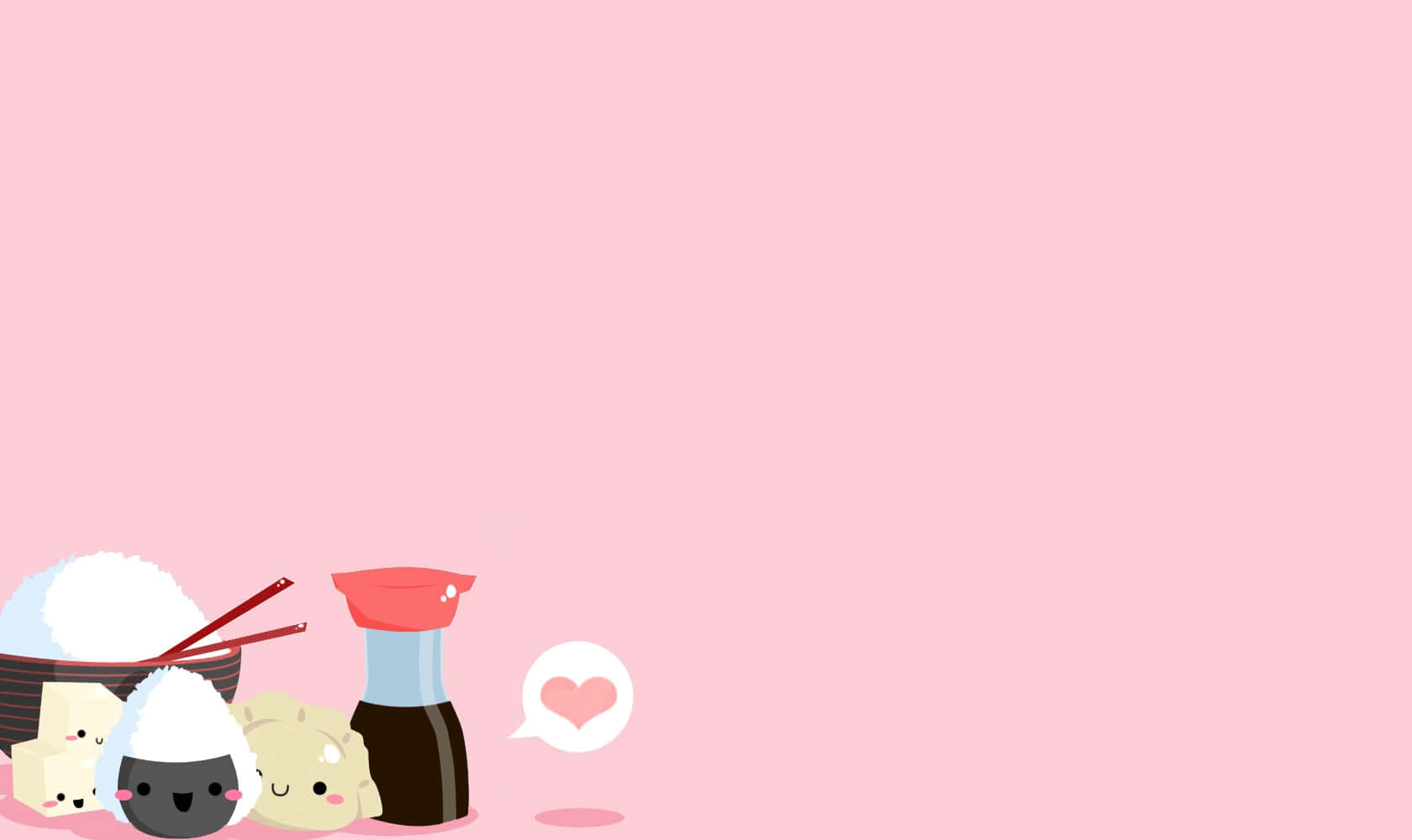 Vibrant Kawaii Pink Aesthetic Desktop Wallpaper Background