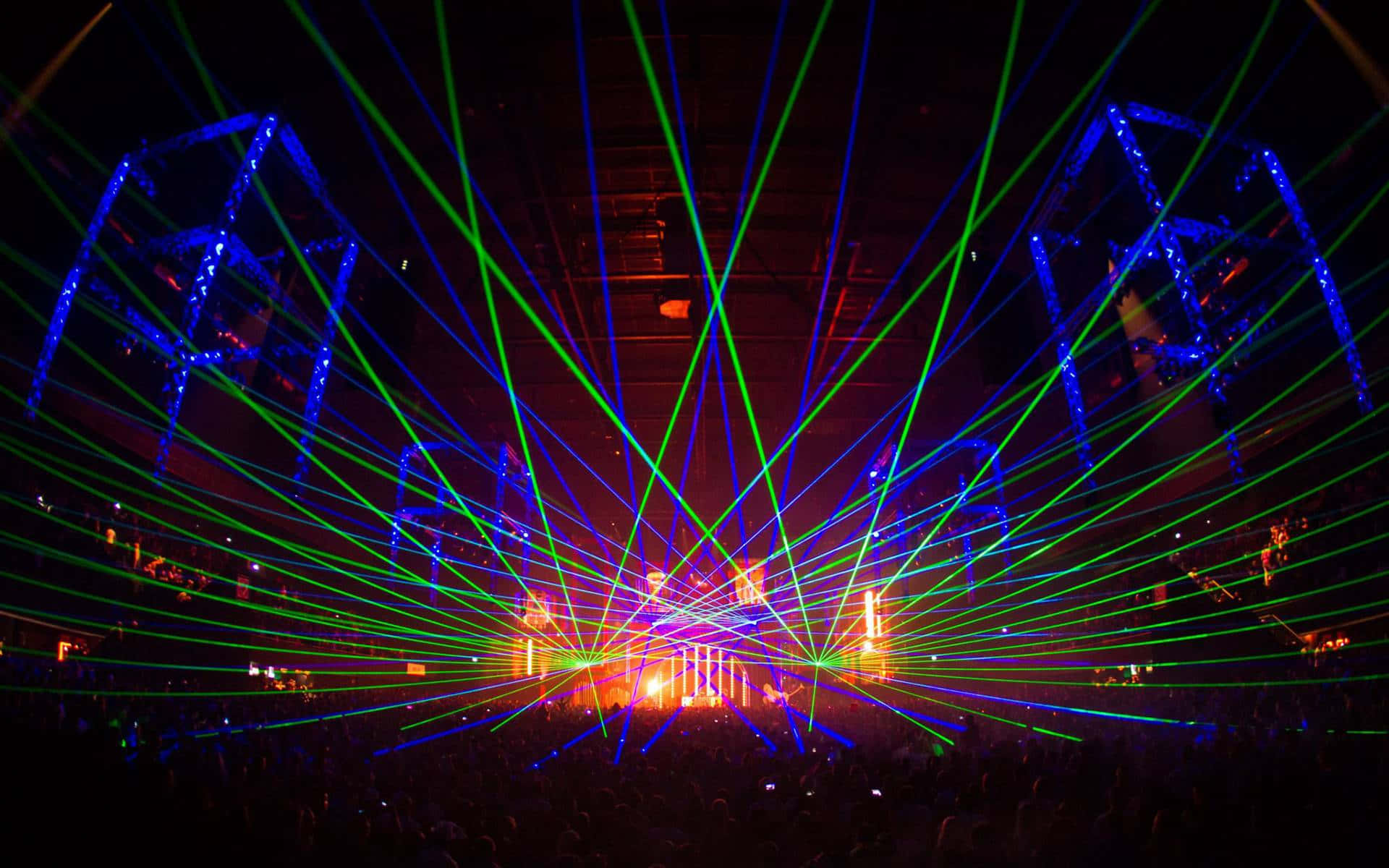 Vibrant Laser Light Show Concert Background