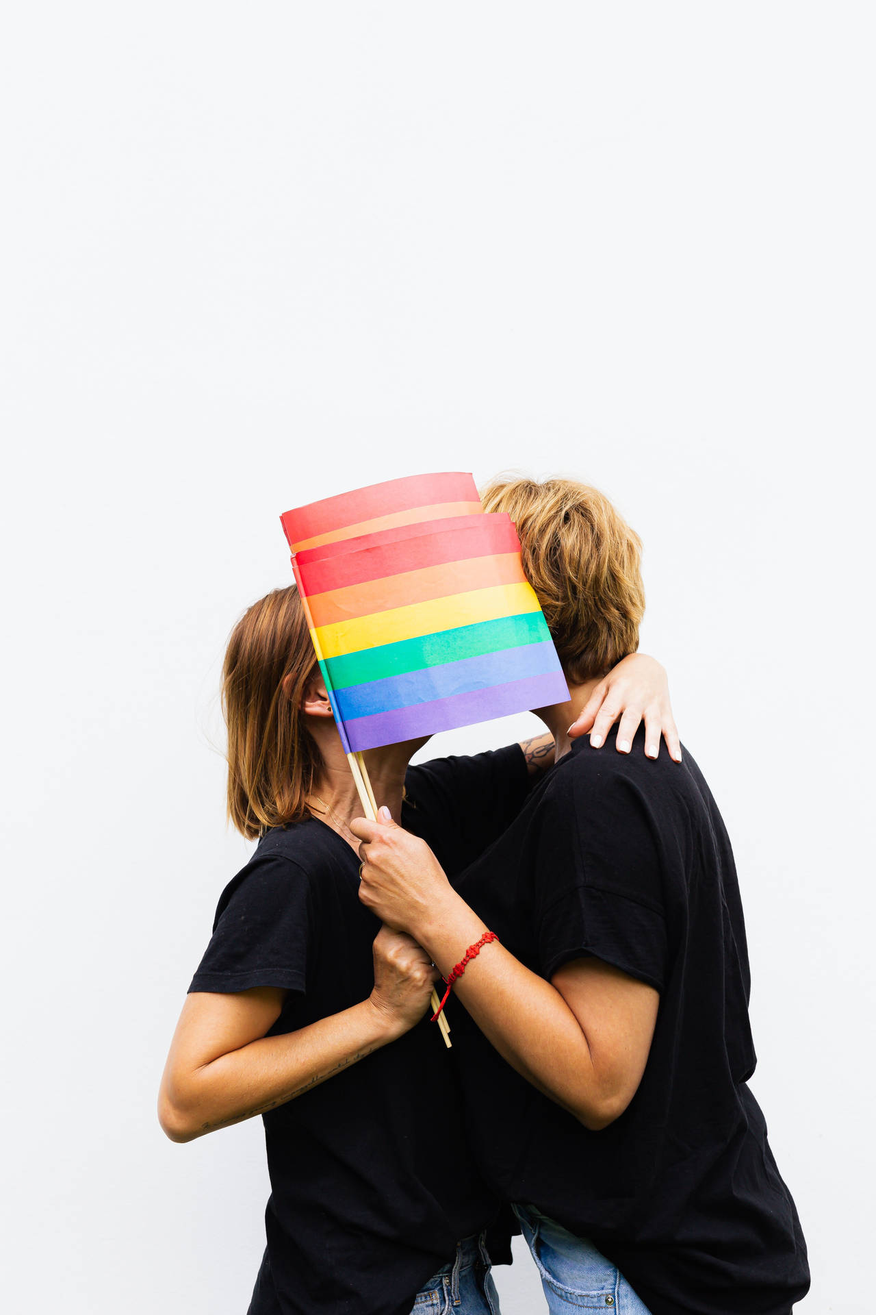 Vibrant Lesbian Pride Flag, Symbol Of Love And Equality