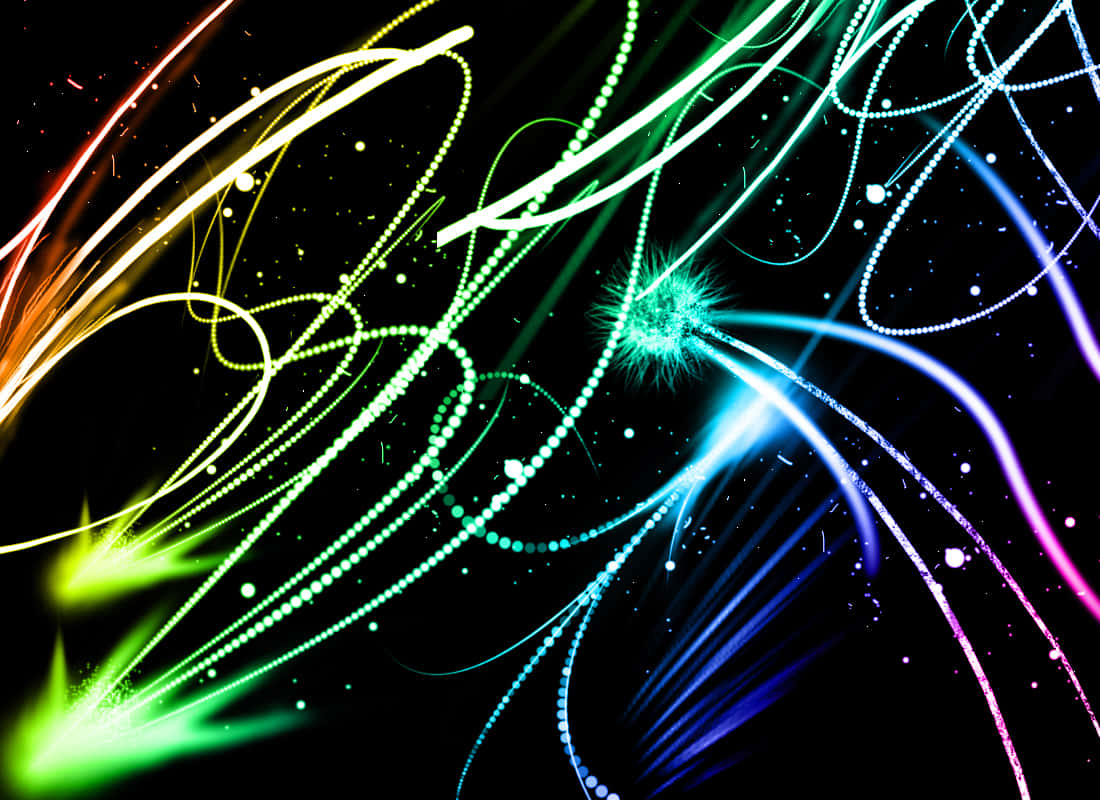 Vibrant Light Streaks Abstract Background