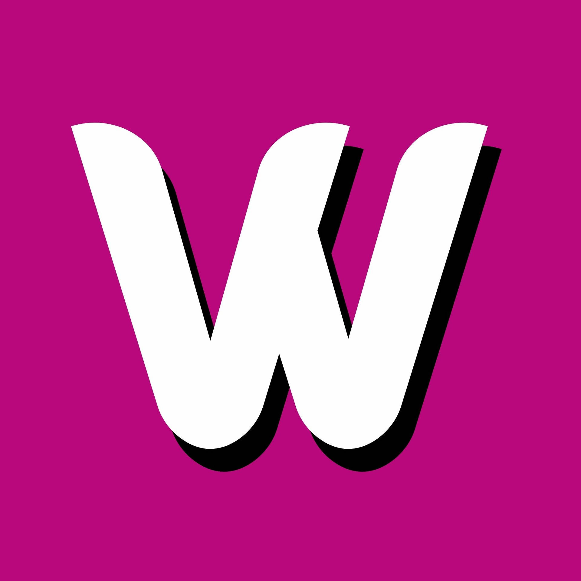 Vibrant Magenta Background Featuring The Letter W Background