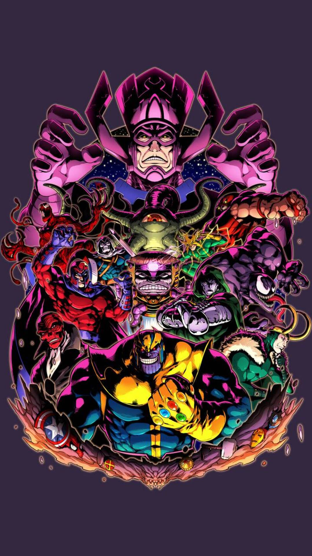 Vibrant Marvel Villains Background