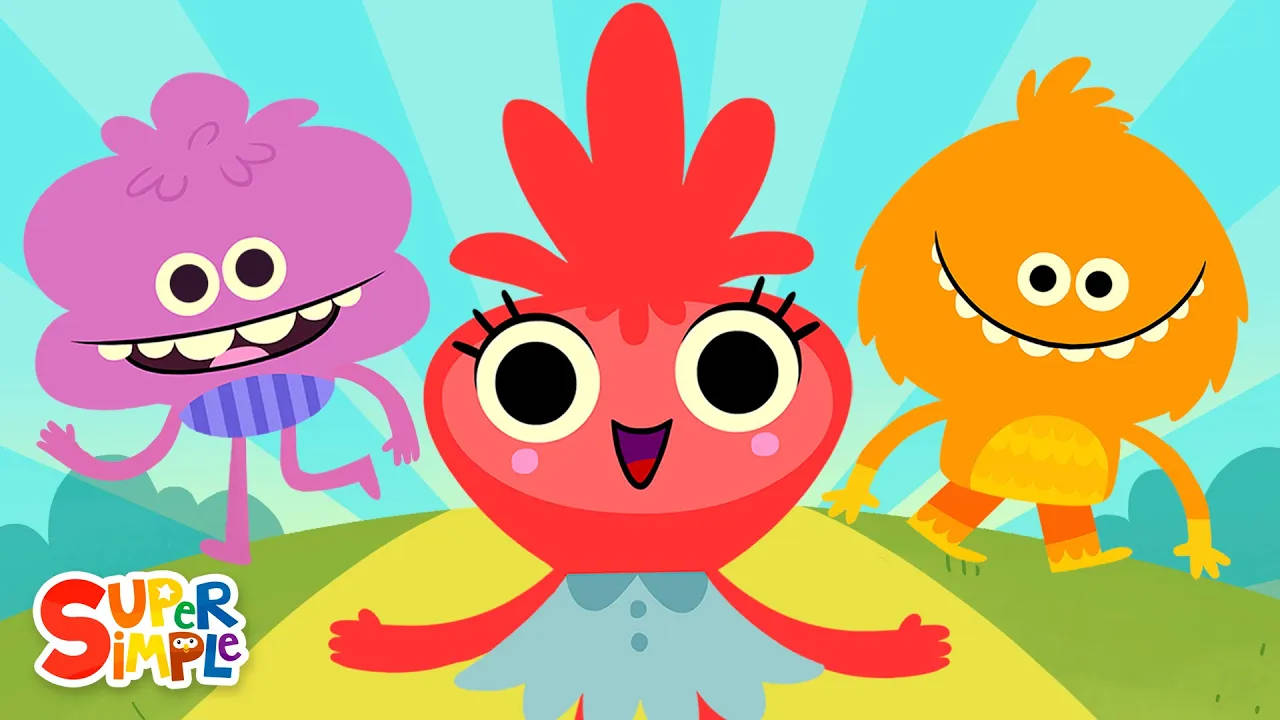 Vibrant Monsters Enjoying Music In Super Simple Songs