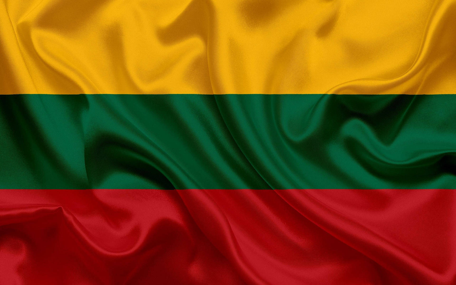 Vibrant National Flag Of Lithuania Background
