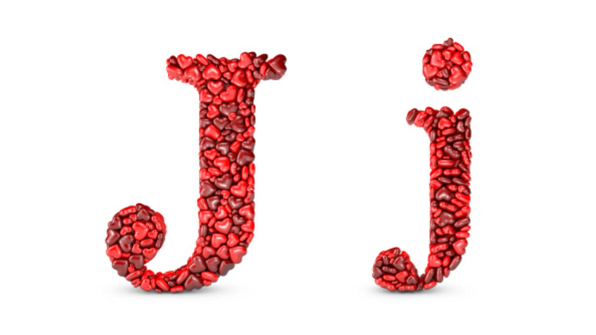 Vibrant Neon Big And Small Letter J Background