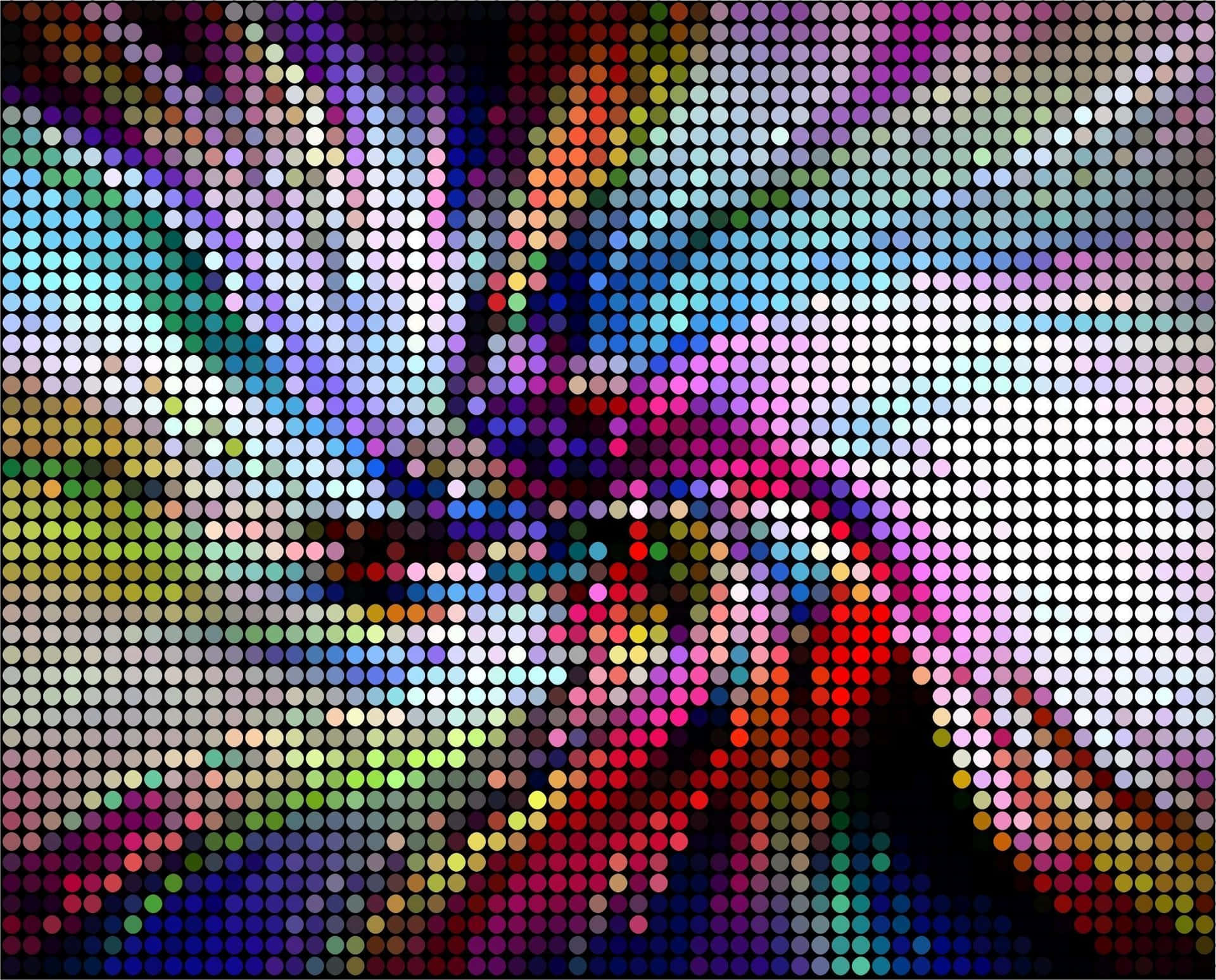 Vibrant Neon Colors Shine In The Dark Background