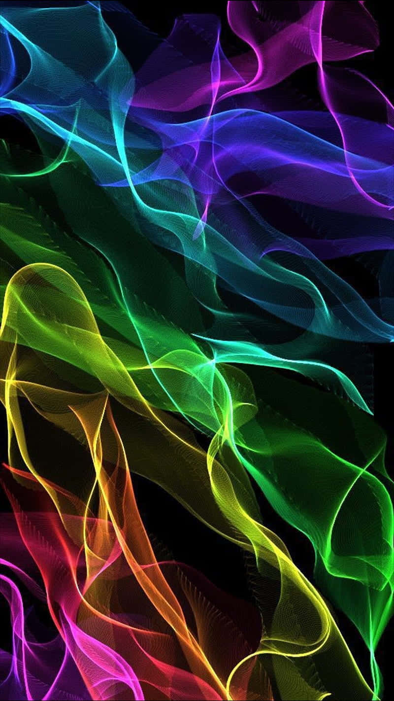 Vibrant Neon Green And Purple Contrast Background