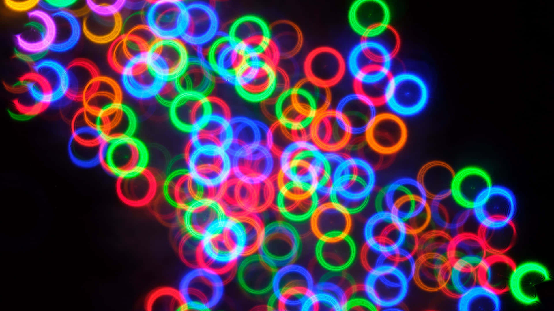 Vibrant Neon Lights Bokeh4 K Background