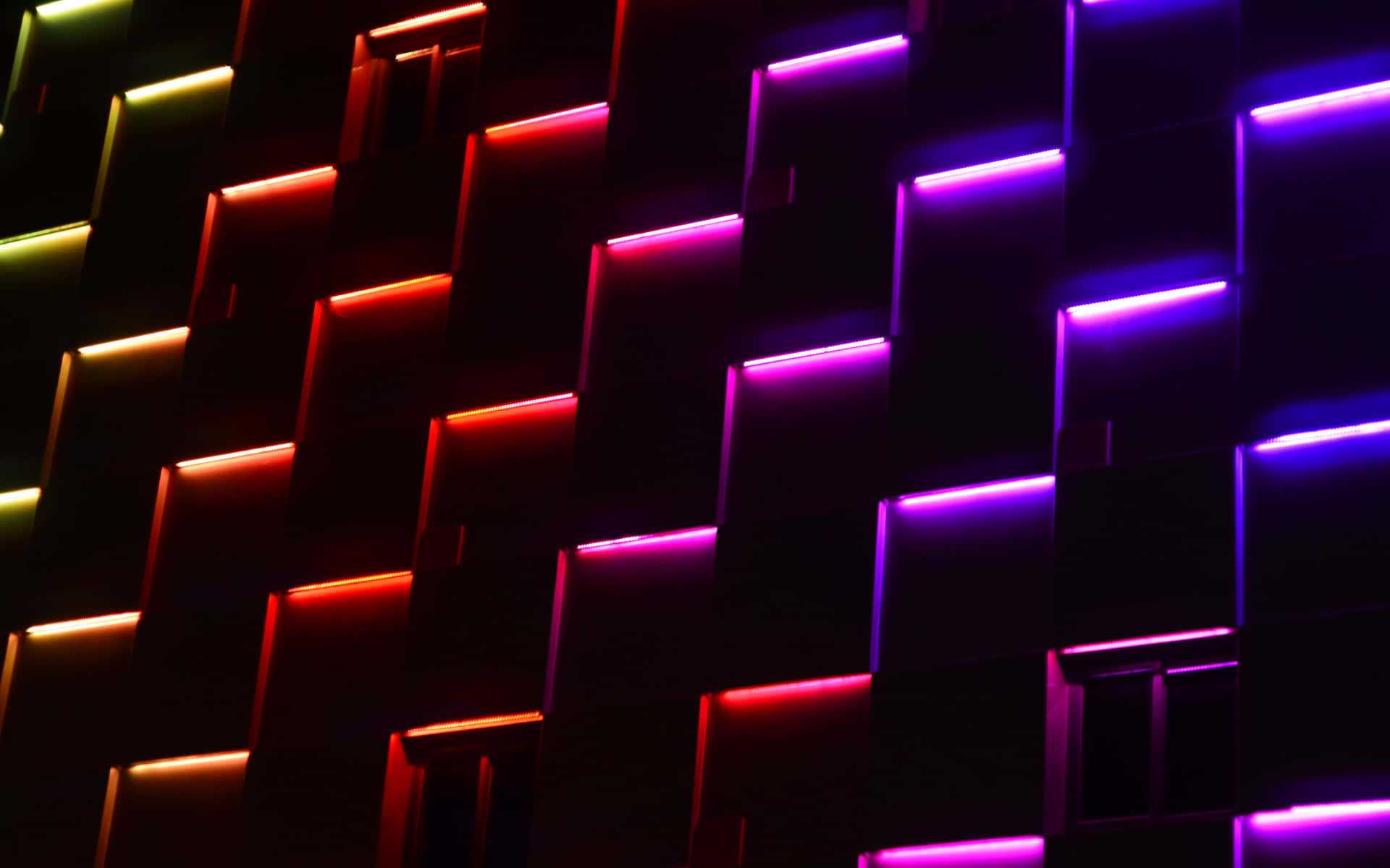 Vibrant Neon Lights Wall4 K Background