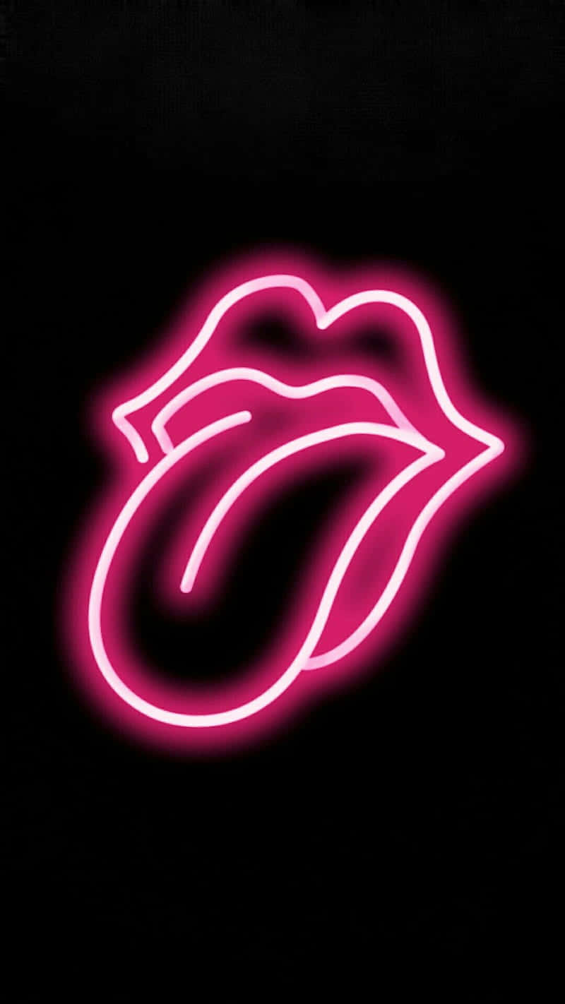 Vibrant Neon Pink Tongue Background