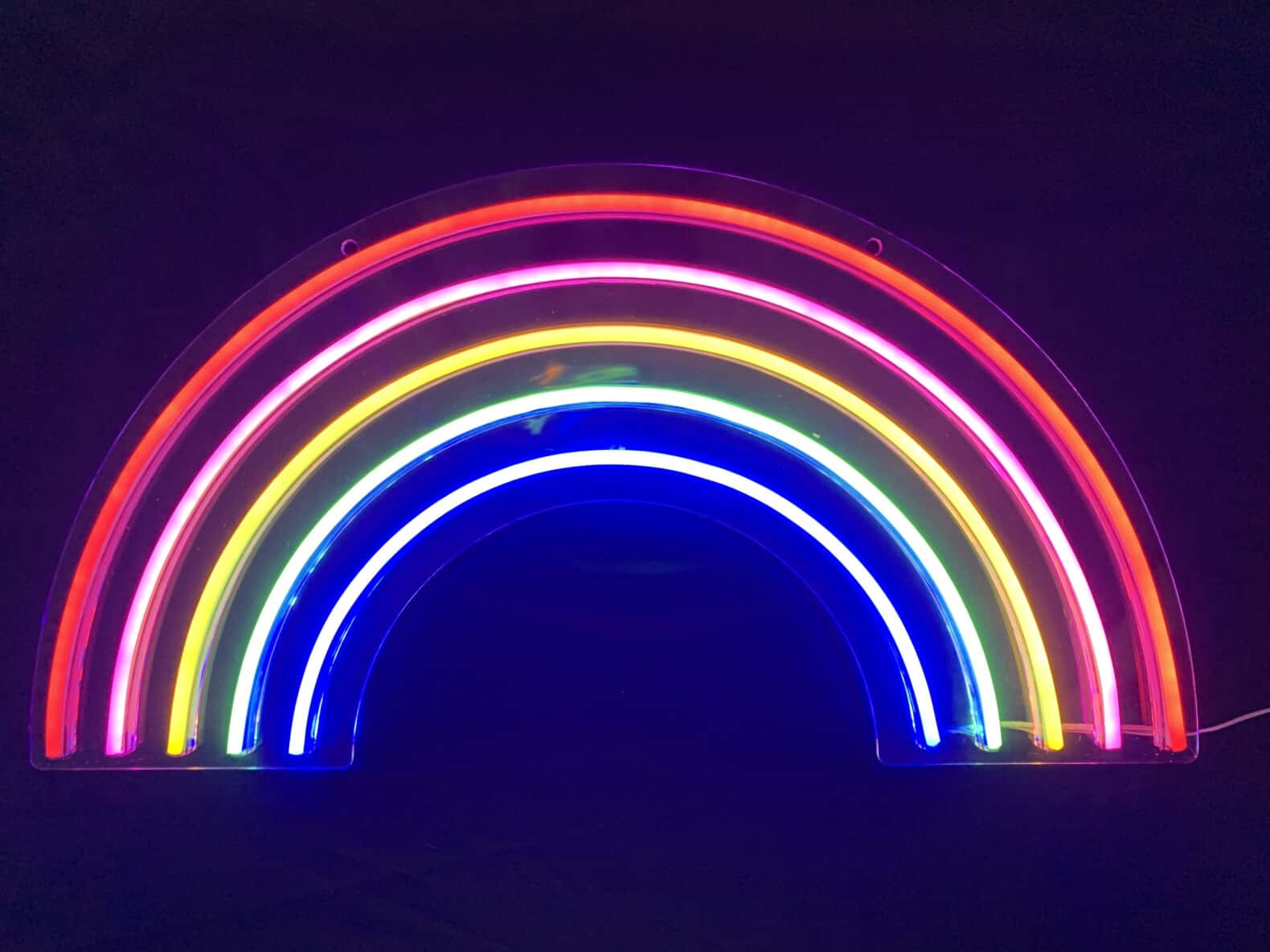 Vibrant Neon Rainbow Light Background