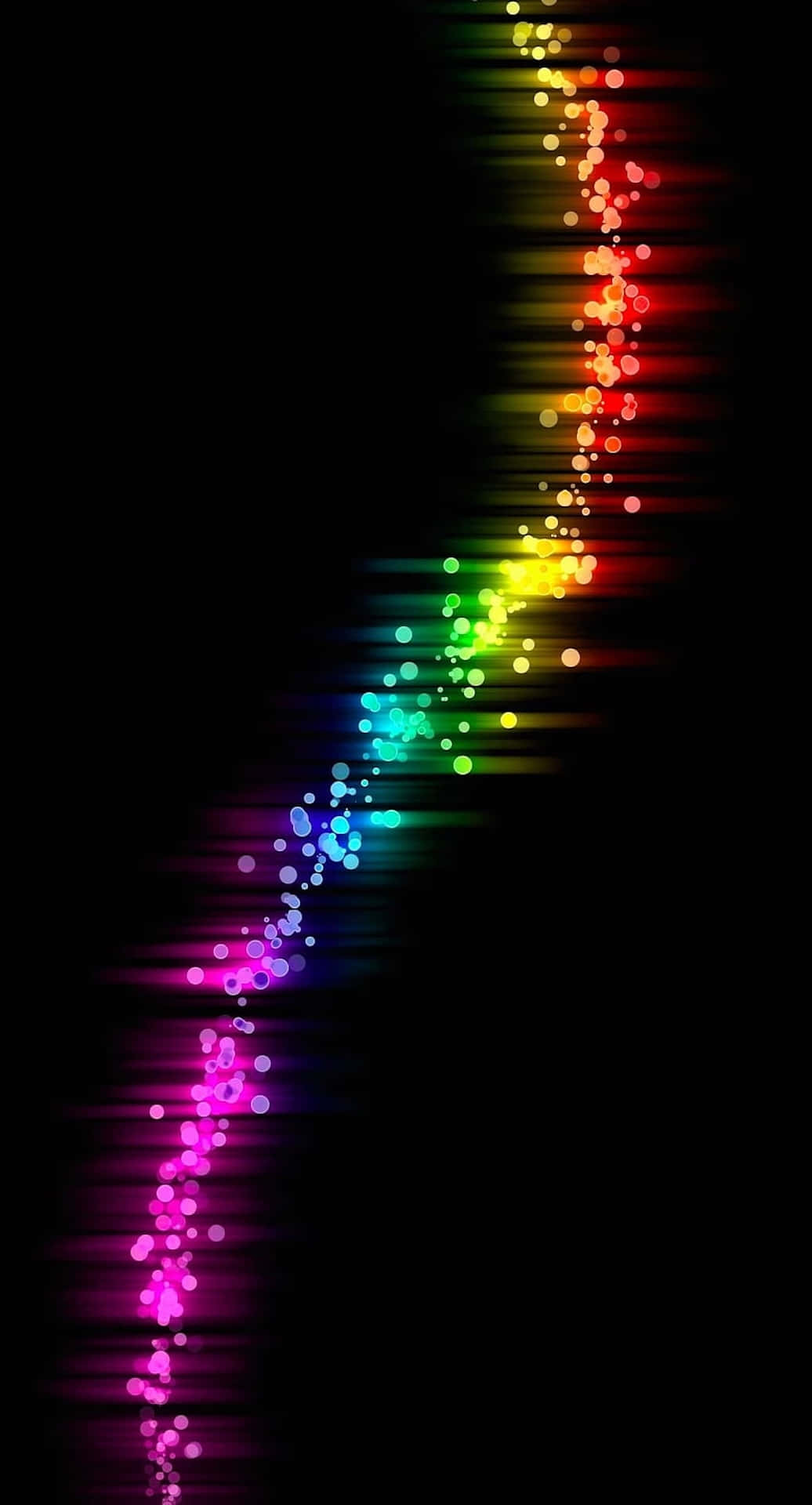 Vibrant Neon Rainbow Lights Background