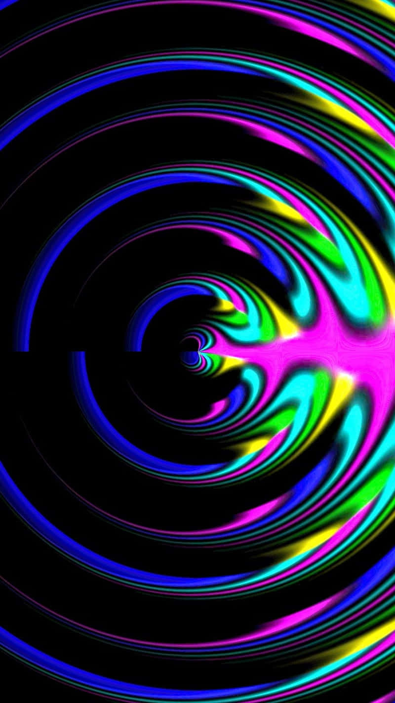 Vibrant Neon Swirls Background