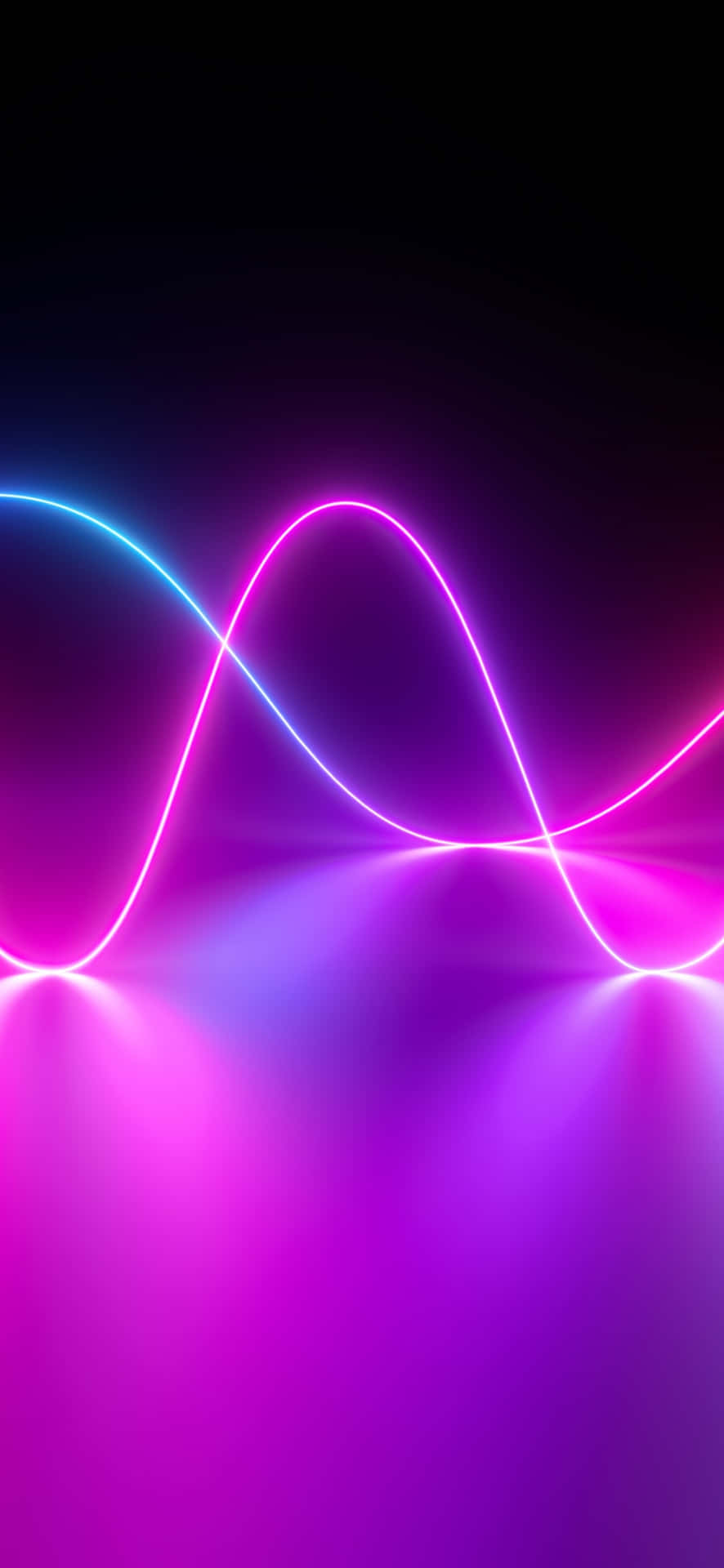 Vibrant Neon Wavesi Phone Wallpaper