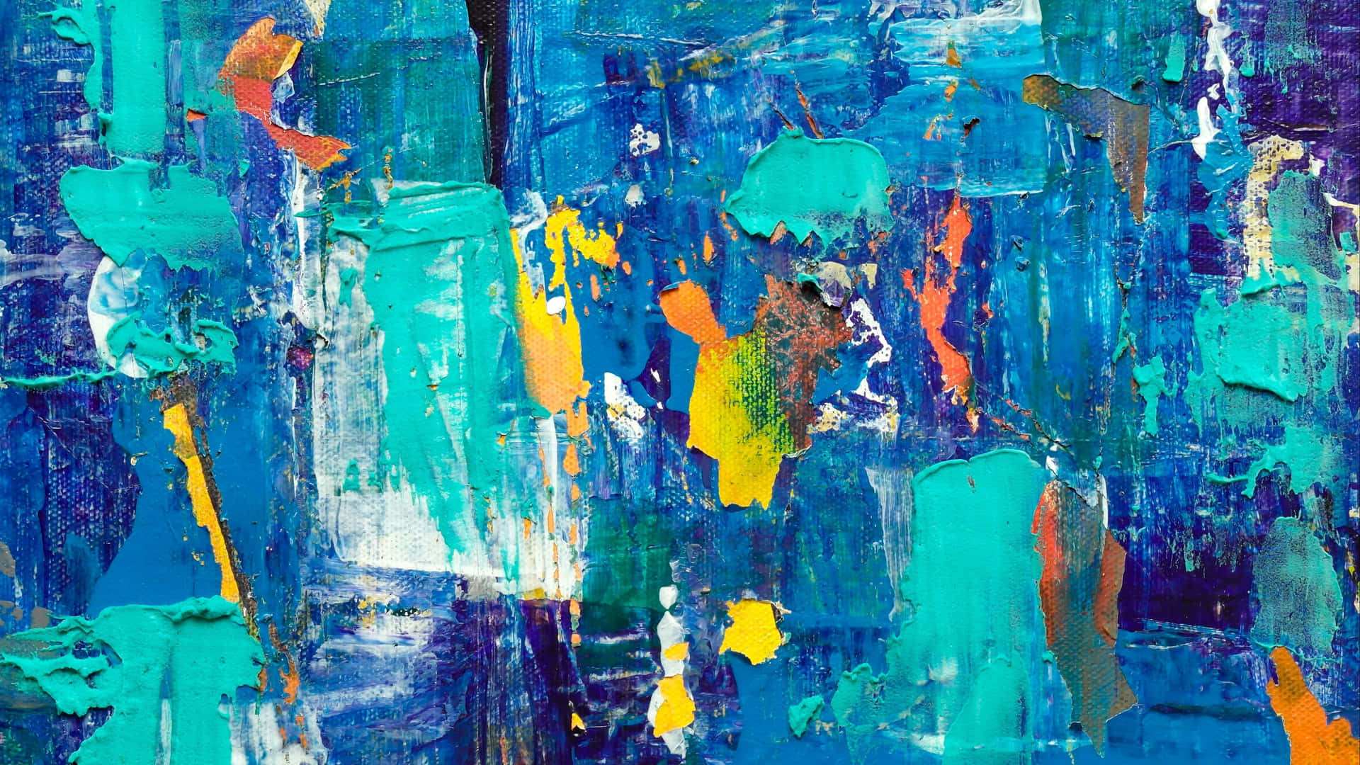 Vibrant Oil Painting Landscape Background