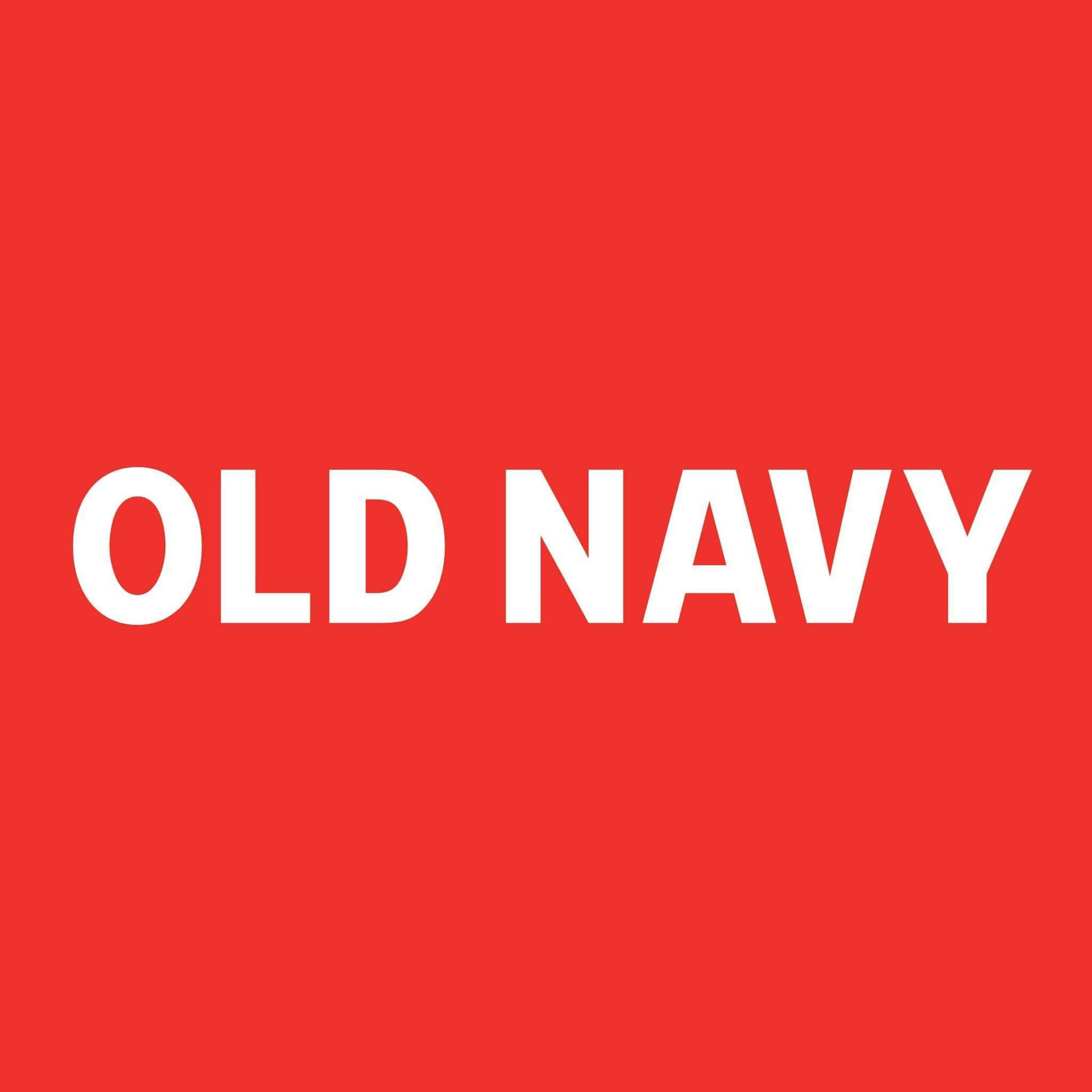 Vibrant Old Navy Logo On Red Background Background